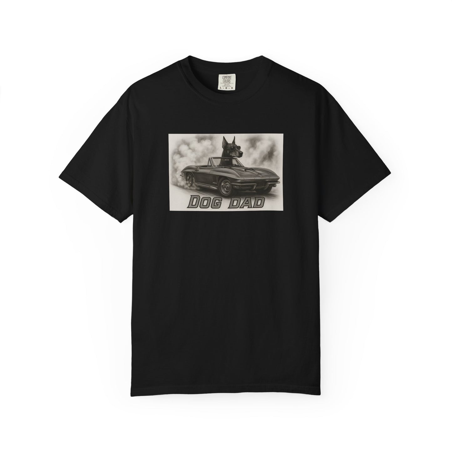 Dog Dad - Doberman - Cool Dogs in Cool Cars T-Shirt Collection | Funny Dog Lover Apparel for Men