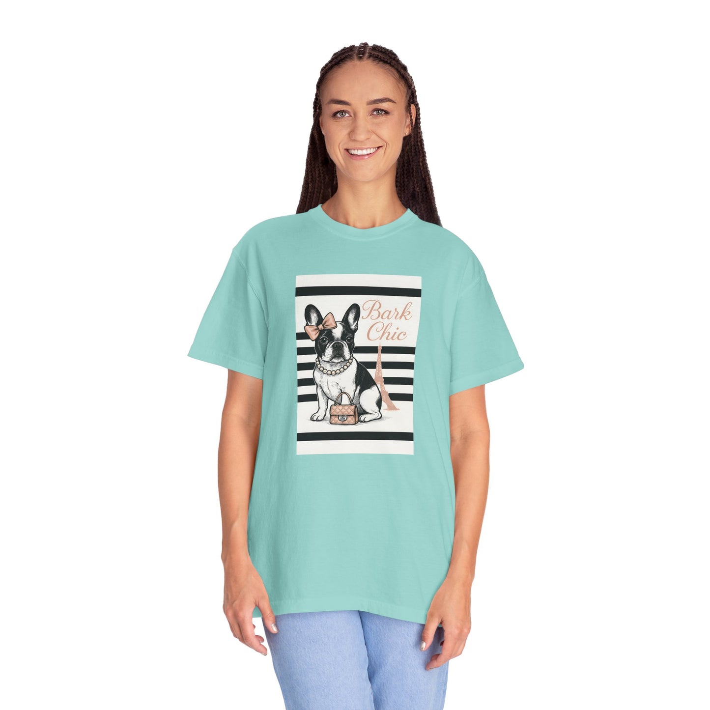 Chic Dog Lover T-shirt, Bark Chic Tee, Unisex Graphic Shirt, Pet Lover Gift, Comfortable Everyday Wear, Cute Animal Apparel