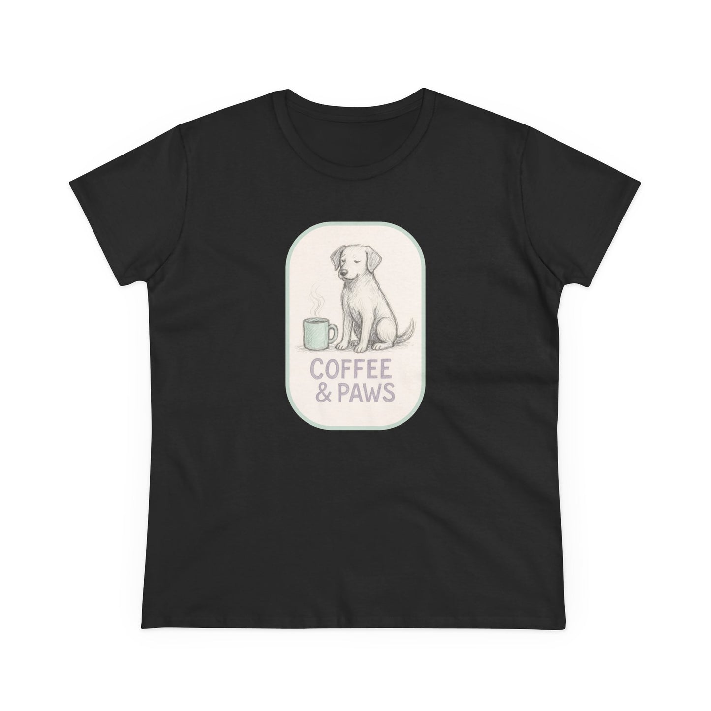 Copy of Coffee & Paws Women's Tee - Cozy Cotton Shirt for Pet Lovers, Casual Wear, Gift for Dog Owners, Dog Mom Merchandise, Animal Lover Tee