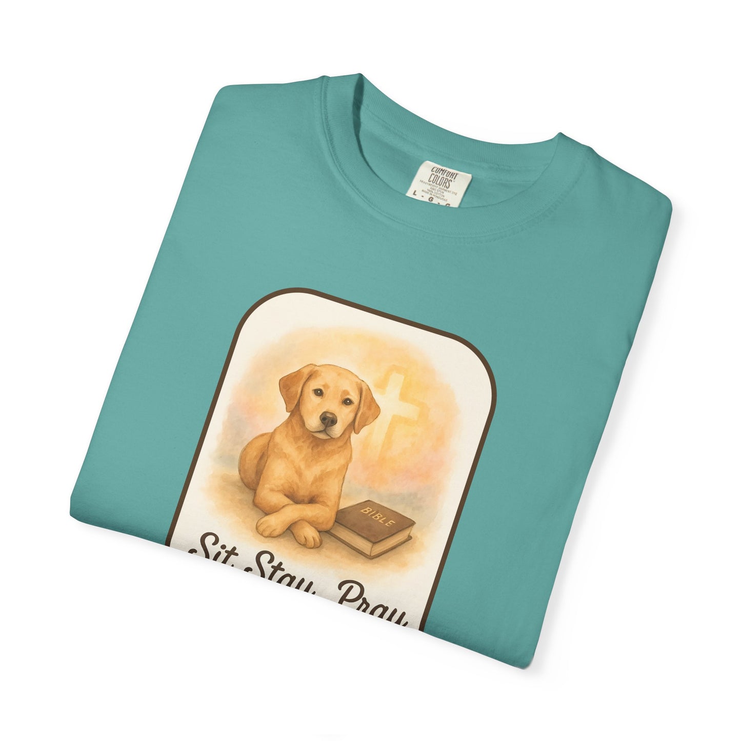 Faith-Inspired Dog Lovers T-Shirt, Unisex Tee, Gift for Pet Owners, Friendship Apparel, Casual Church Wear, Stay Pray Dog Design