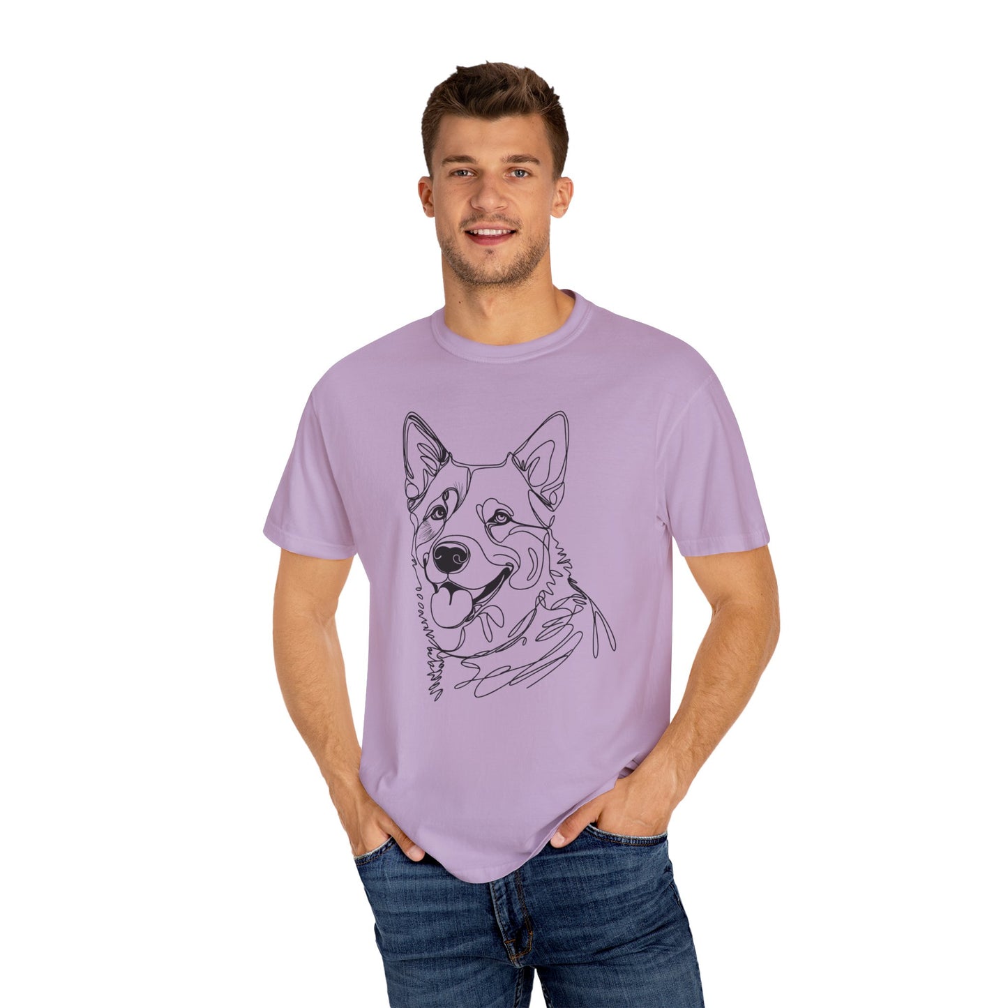 🖤 True Grit – Blue Heeler Line Art Tee