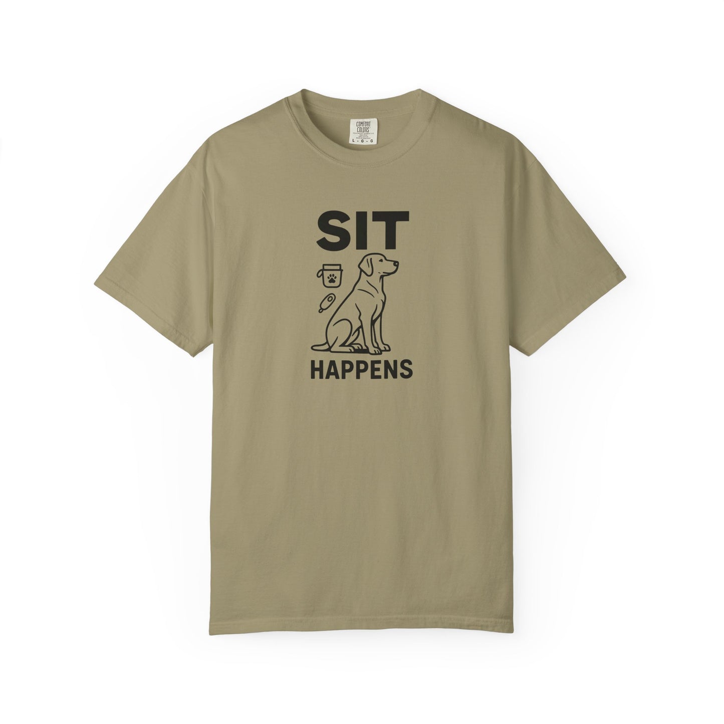 Dog Lovers Unisex T-Shirt - 'Sit Happens' Graphic Tee, Gift for Dog Owners, Pet Lovers, Casual Wear, Funny Dog Shirt
