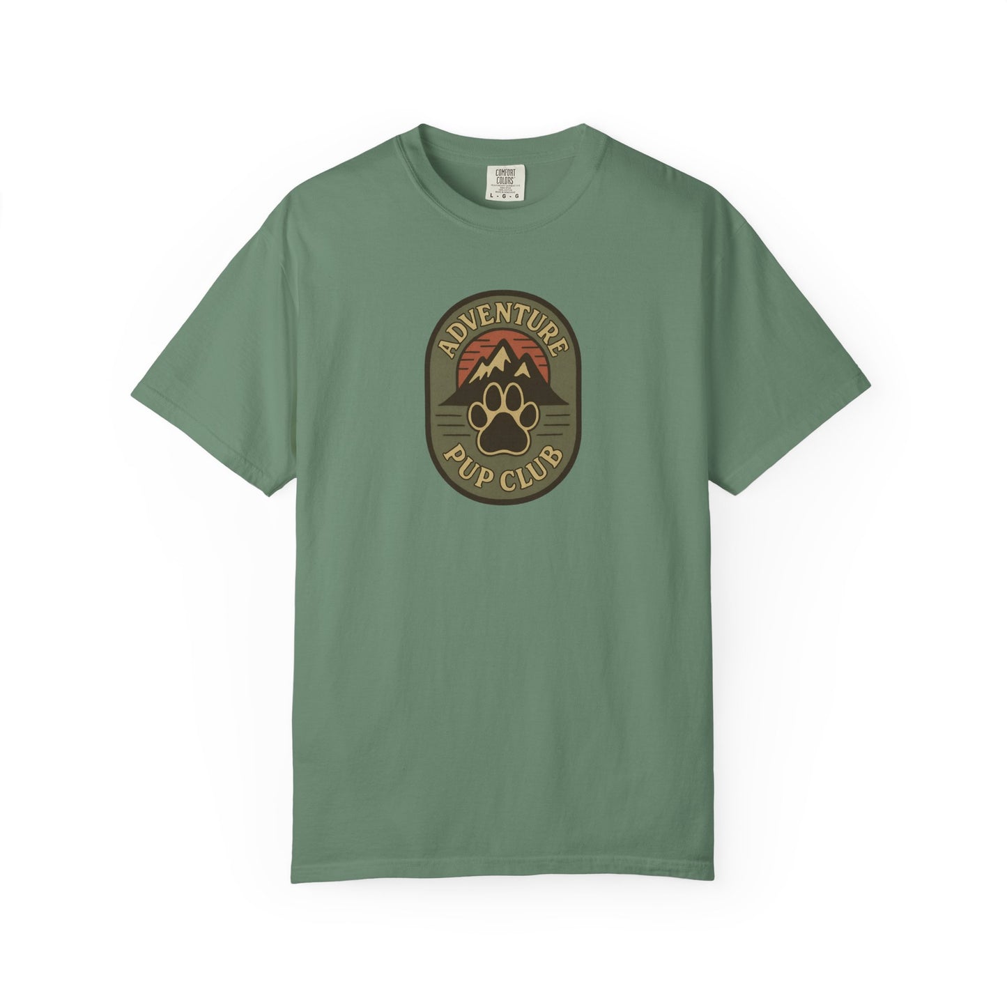 Adventure Pup Club Unisex Garment-Dyed T-Shirt, Dog Lover Gift, Outdoor Adventure Apparel, Pet Club Tee, Nature Lover Shirt