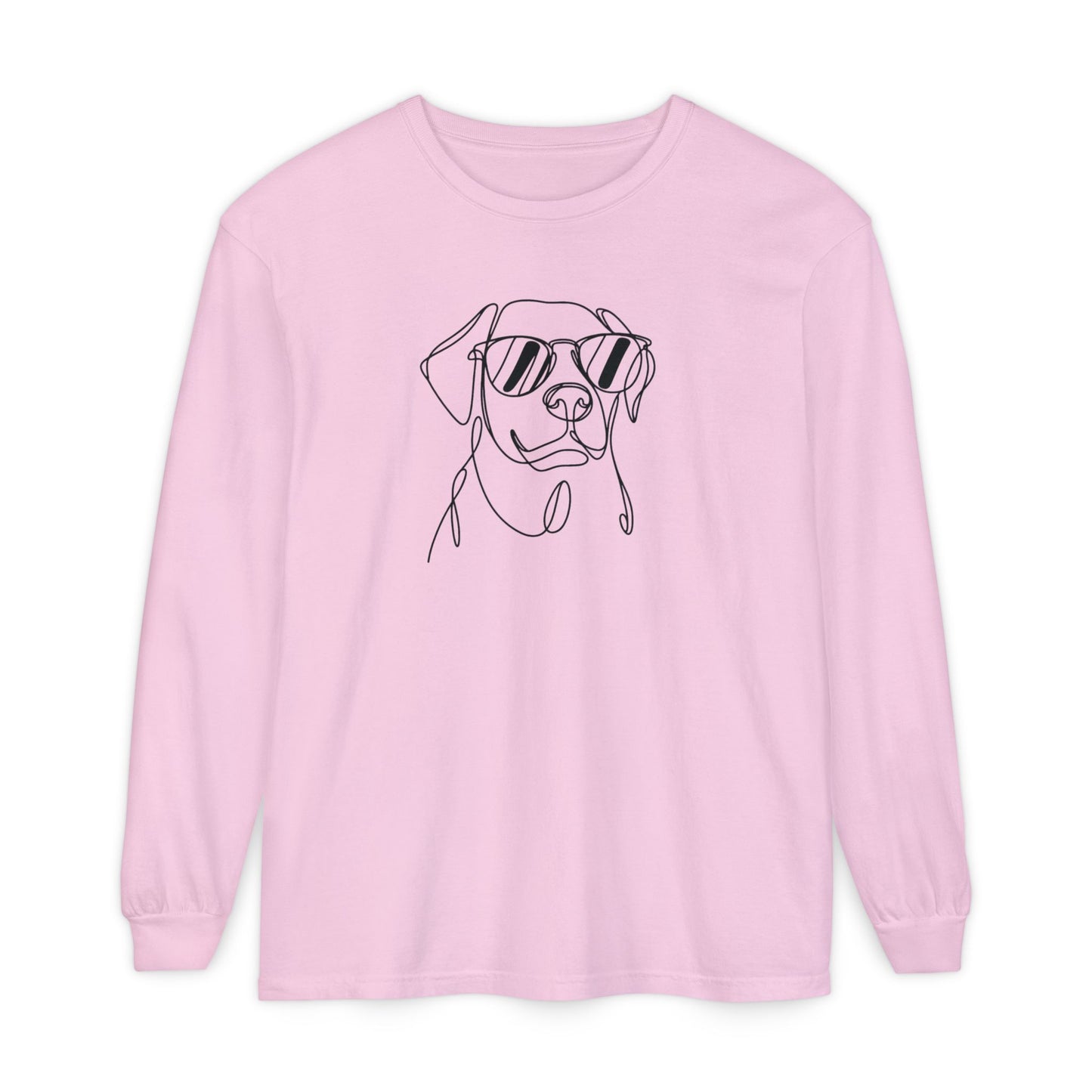 Cool Dog Long Sleeve T-Shirt | Unisex Garment-Dyed Tee