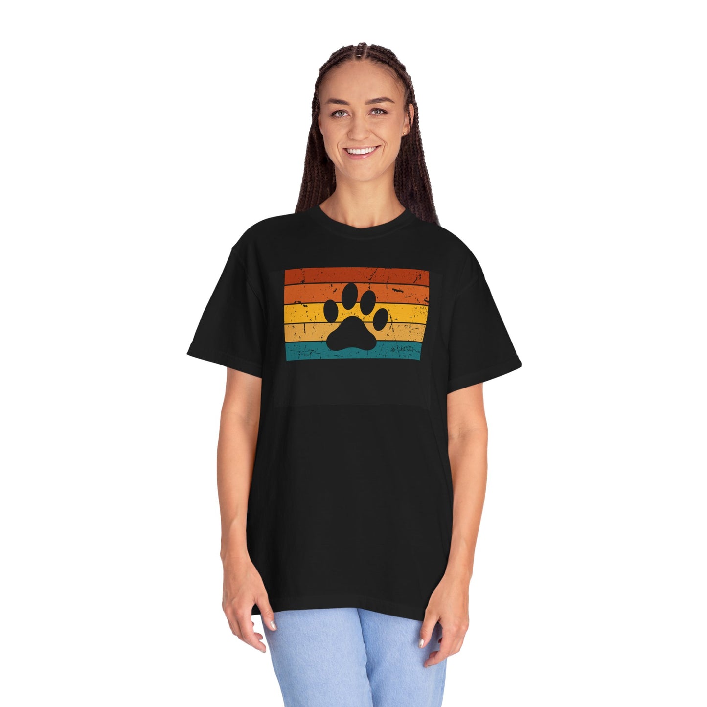 Retro Paw Print Unisex T-Shirt - Perfect for Pet Lovers