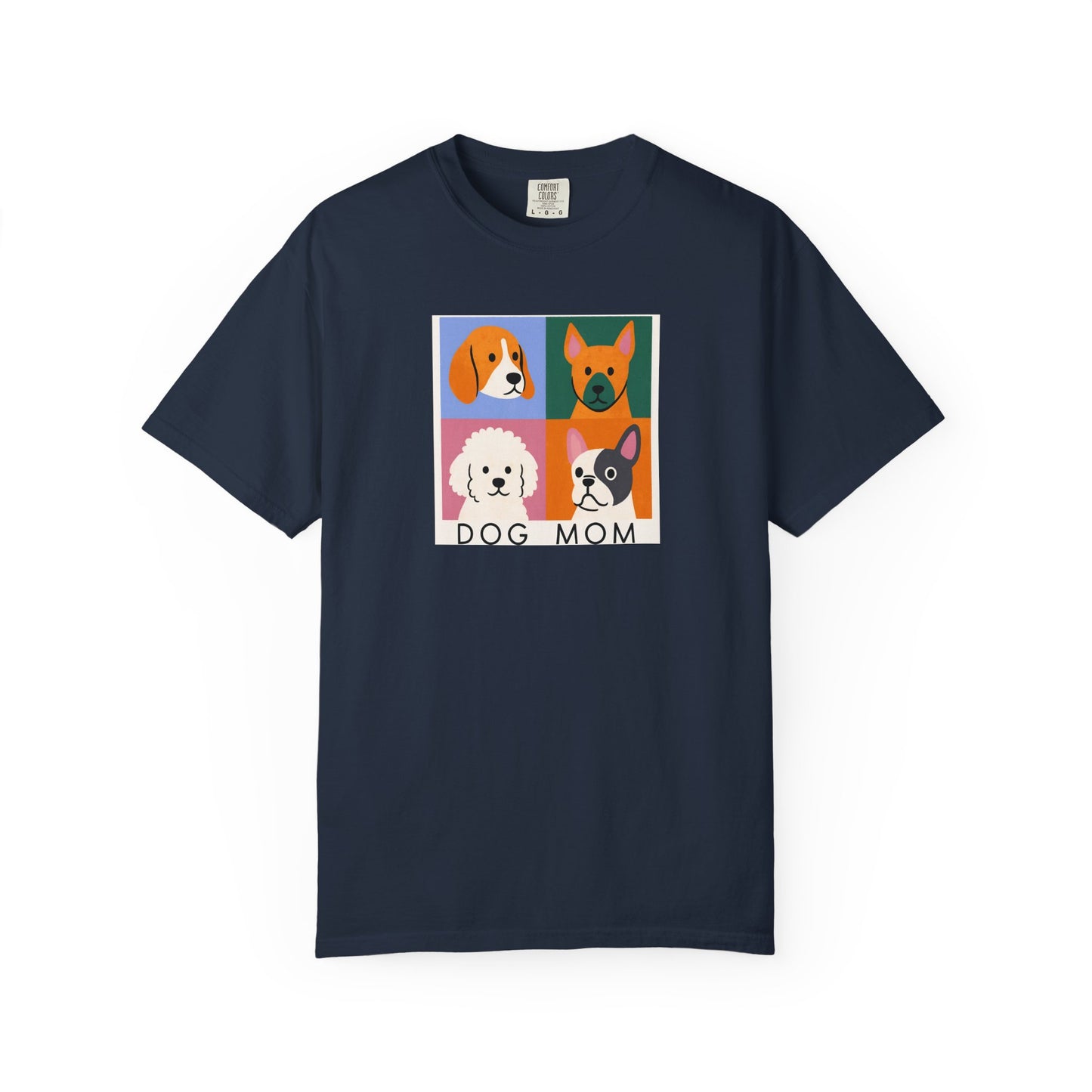Dog Mom T-shirt - Unisex Garment-Dyed Tee for Dog Lovers