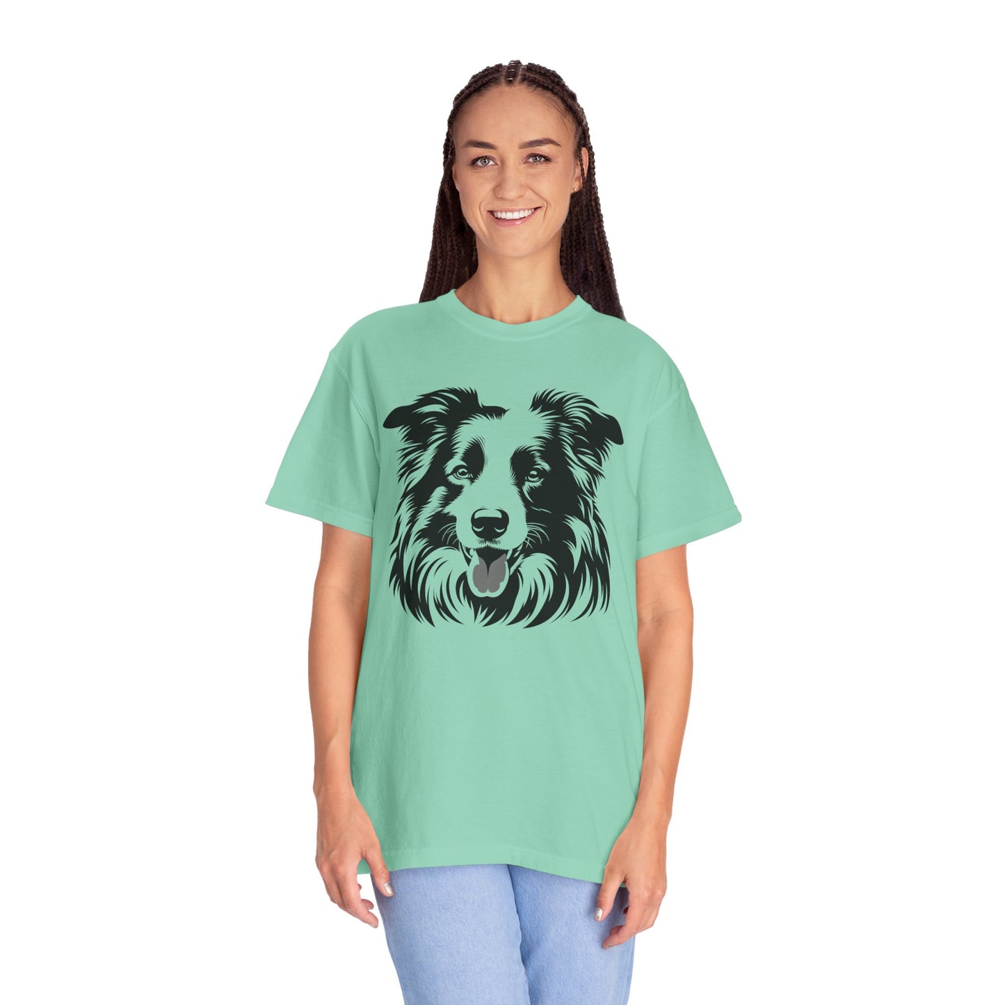 🖤 The Classic Collie – B/W Art Border Collie Tee - Perfect Gift for Dog Lovers