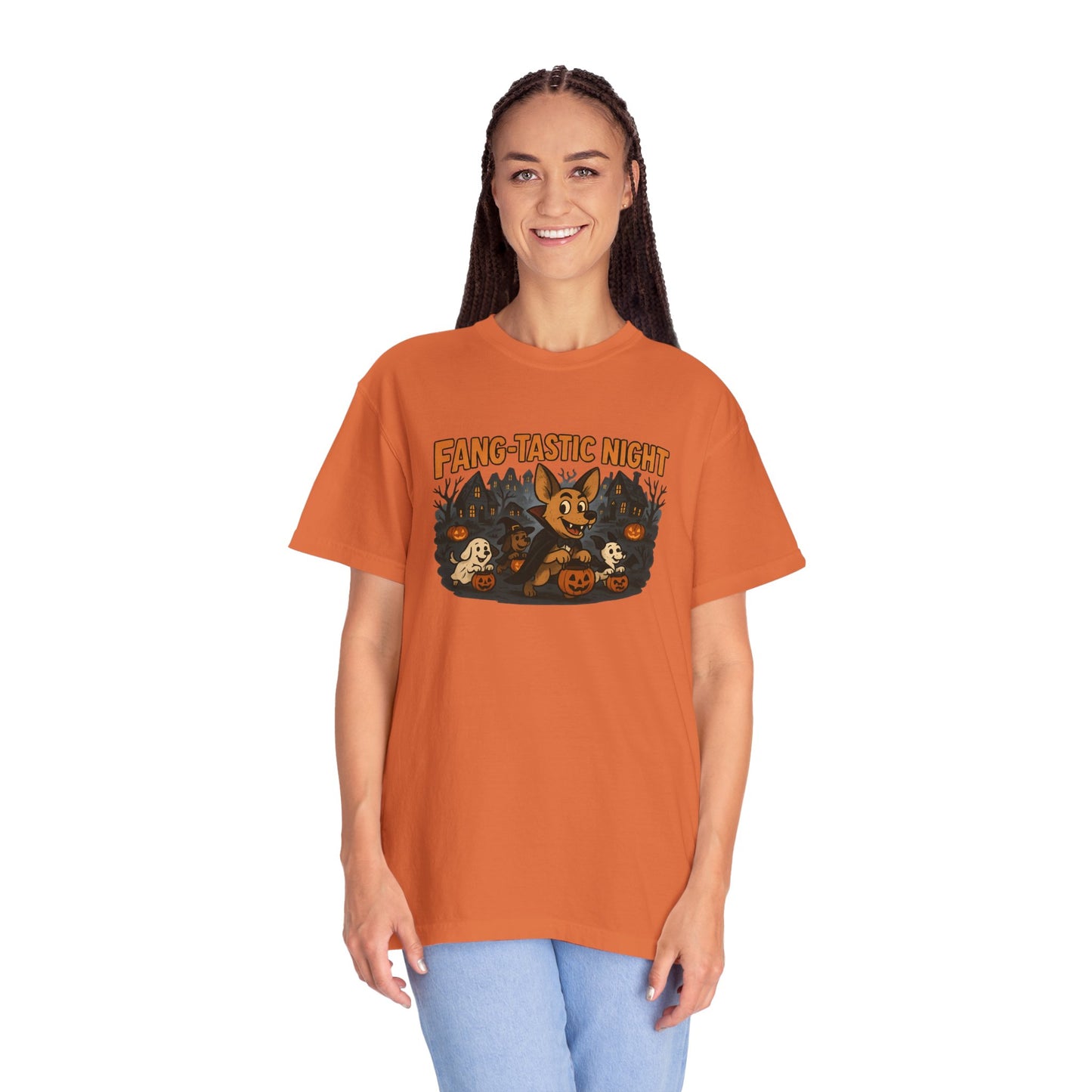 Fang-tastic Halloween T-Shirt, Unisex Fashion Tee, Spooky Vibe Shirt, Holiday Gift, Cozy Casual Wear, Costume Party Outfit