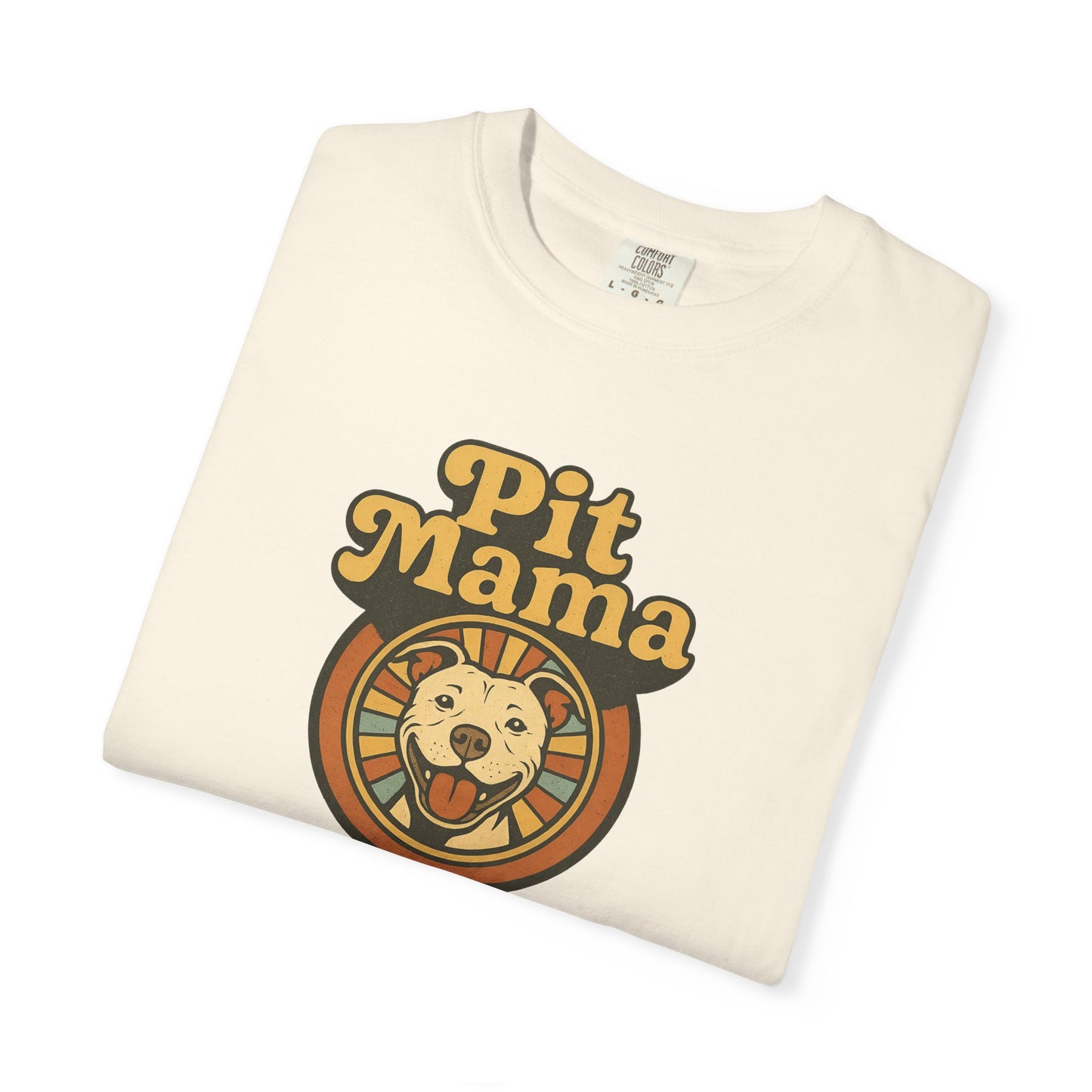 Pit Mama Unisex Garment-Dyed T-shirt | Perfect for Dog Lovers, Animal Advocates, Casual Wear, Mother's Day Gift, Pet Enthusiasts