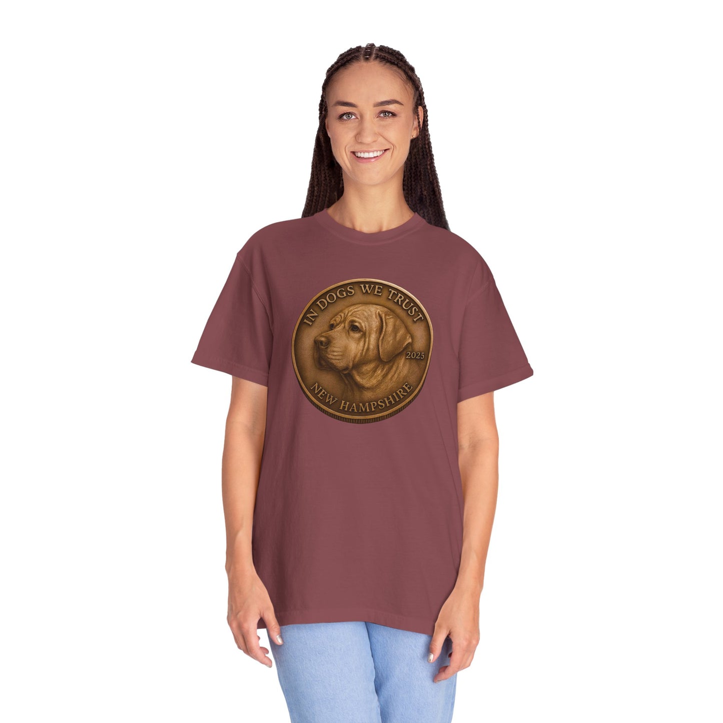 New Hampshire State Coin T-Shirt Collection - Proud Dog Breed Illustrations