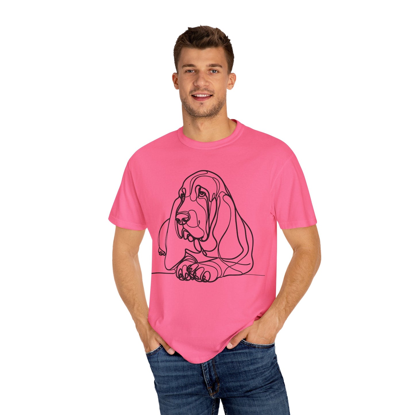 Basset Hound Line Art T-Shirt