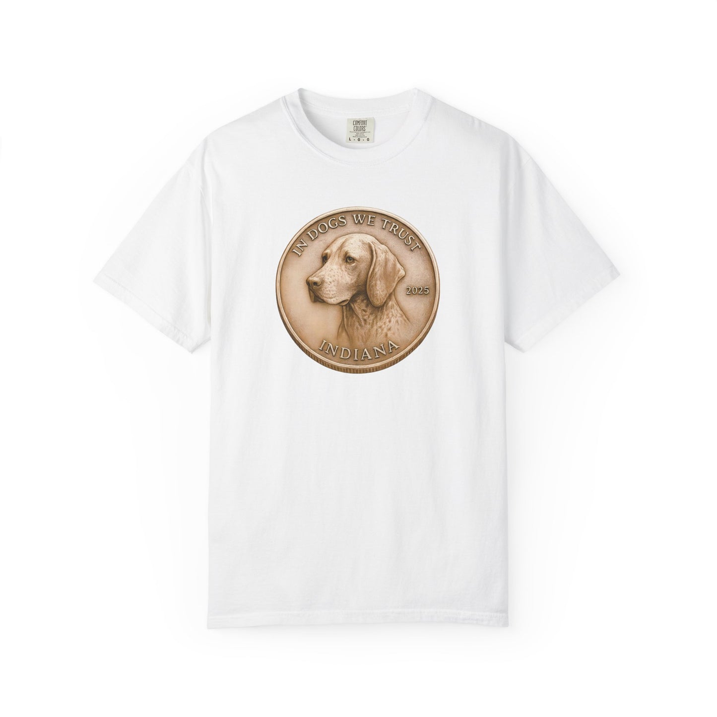 Indiana State Coin T-Shirt Collection - Proud Dog Breed Illustrations