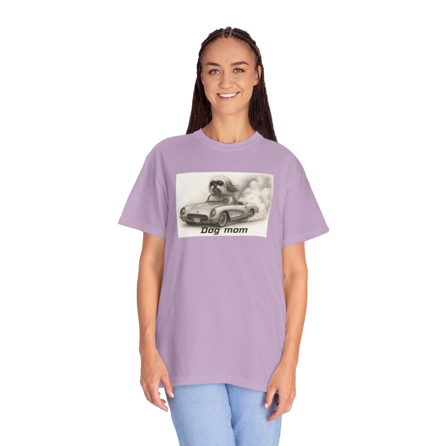 Dog Mom - Lhasa Apso- “Cool Dogs in Cool Cars” T-Shirt Collection! 🐶🚗