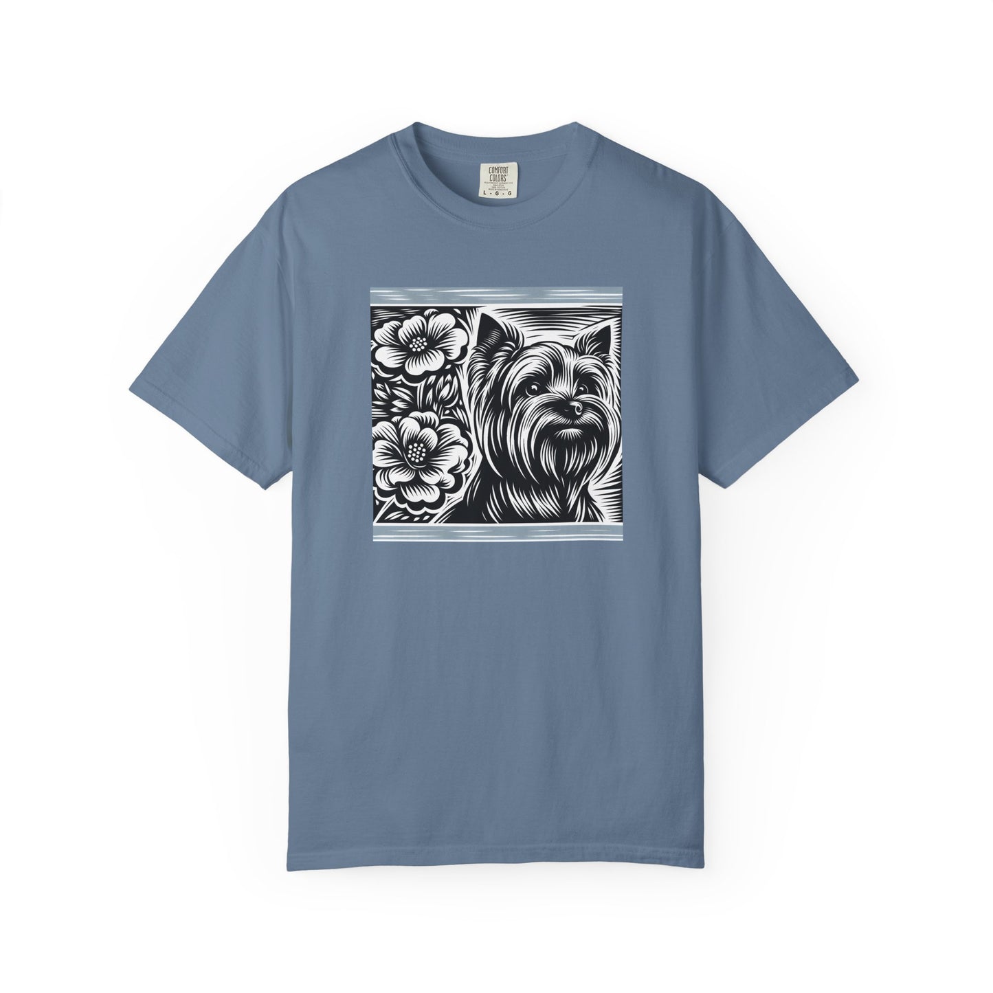 Cute Yorkie Floral T-Shirt for Dog Lovers