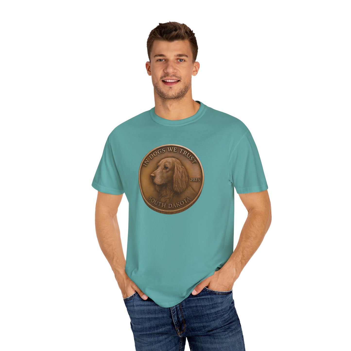 South Dakota State Coin T-Shirt Collection - Proud Dog Breed Illustrations