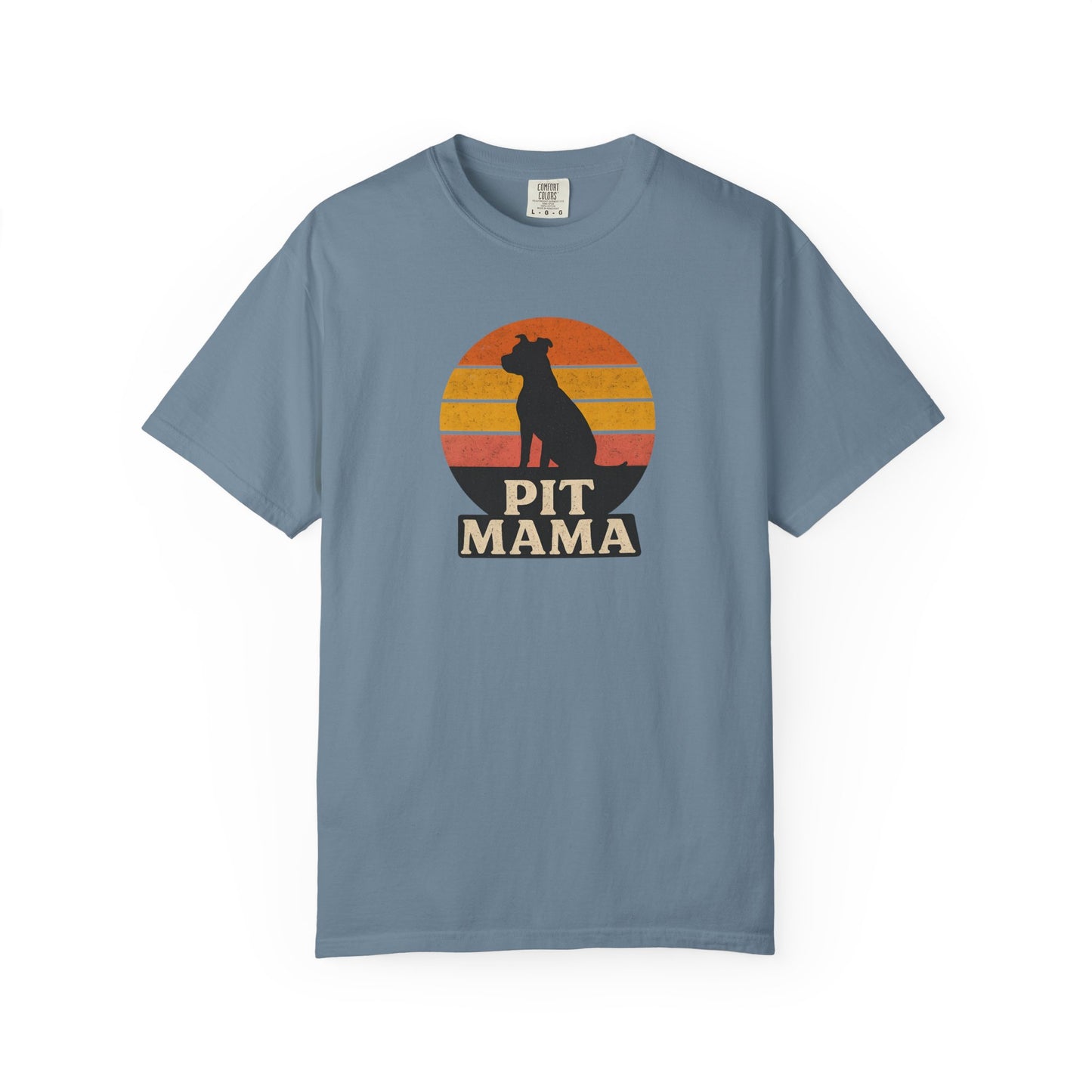 PIT MAMA Unisex Garment-Dyed T-Shirt, Dog Lover Gift, Pet Mom Apparel, Casual Tee, Perfect for Everyday Wear