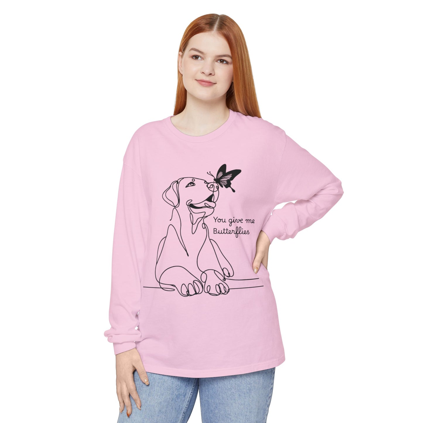 You Give Me Butterflies Dog Long Sleeve T-Shirt