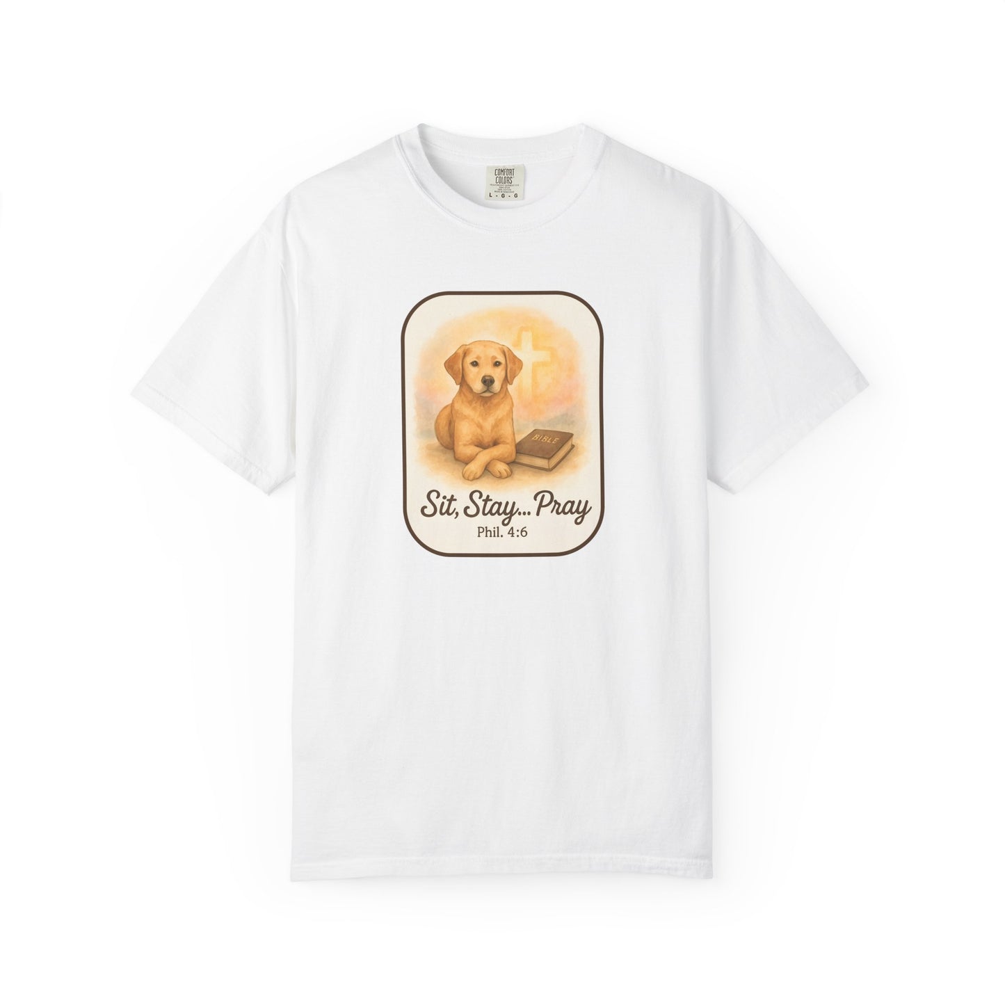 Faith-Inspired Dog Lovers T-Shirt, Unisex Tee, Gift for Pet Owners, Friendship Apparel, Casual Church Wear, Stay Pray Dog Design
