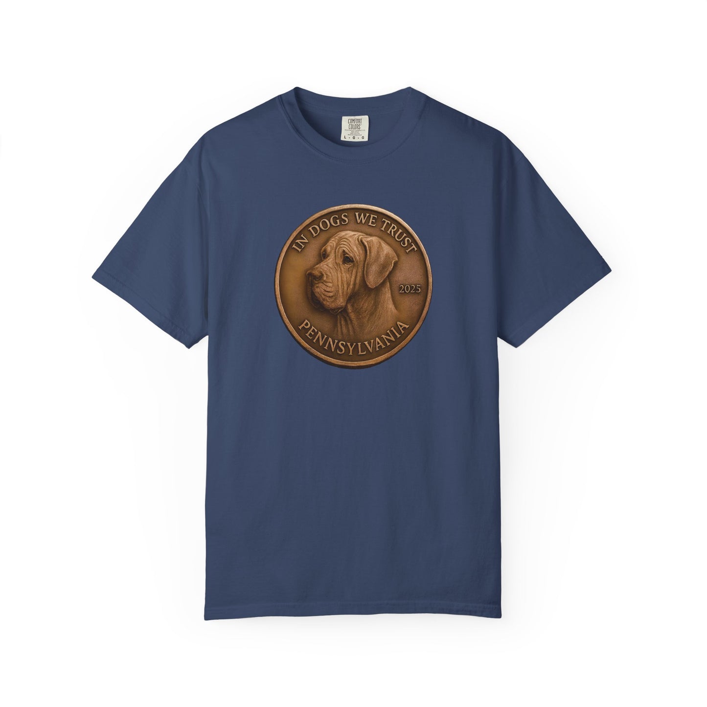 Pennsylvania State Coin T-Shirt Collection - Proud Dog Breed Illustrations
