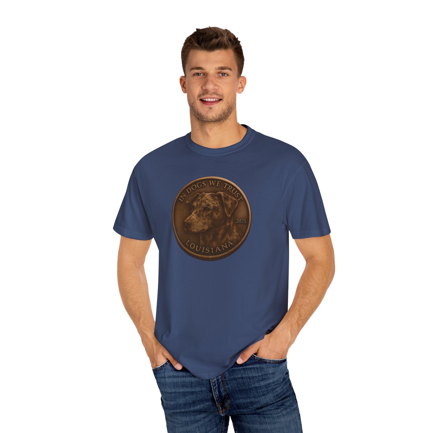 Louisiana State Coin T-Shirt Collection - Proud Dog Breed Illustrations