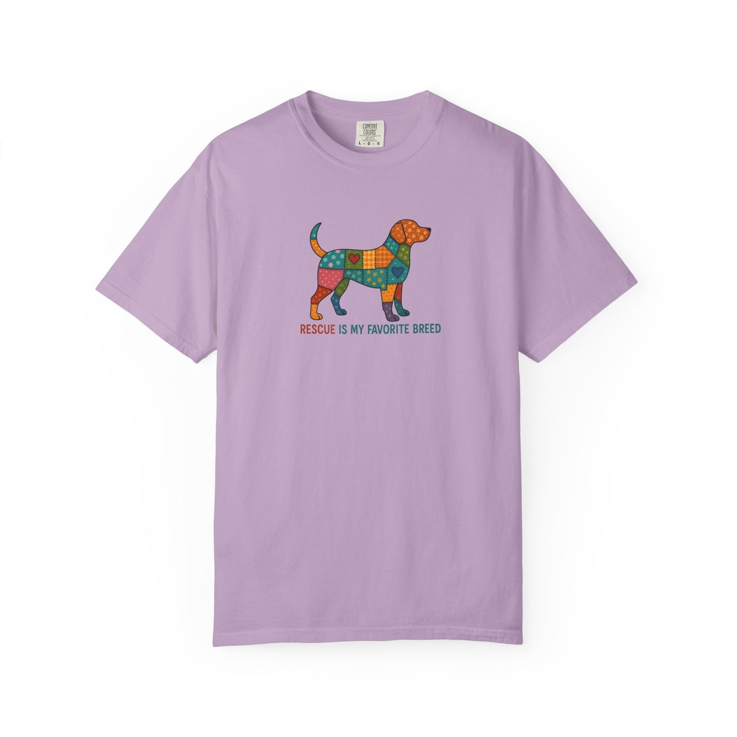 Colorful Dog Rescue T-Shirt, Gift for Dog Lovers, Adoption Awareness Tee, Casual Wear for Animal Lovers, Eco-Friendly Fashion