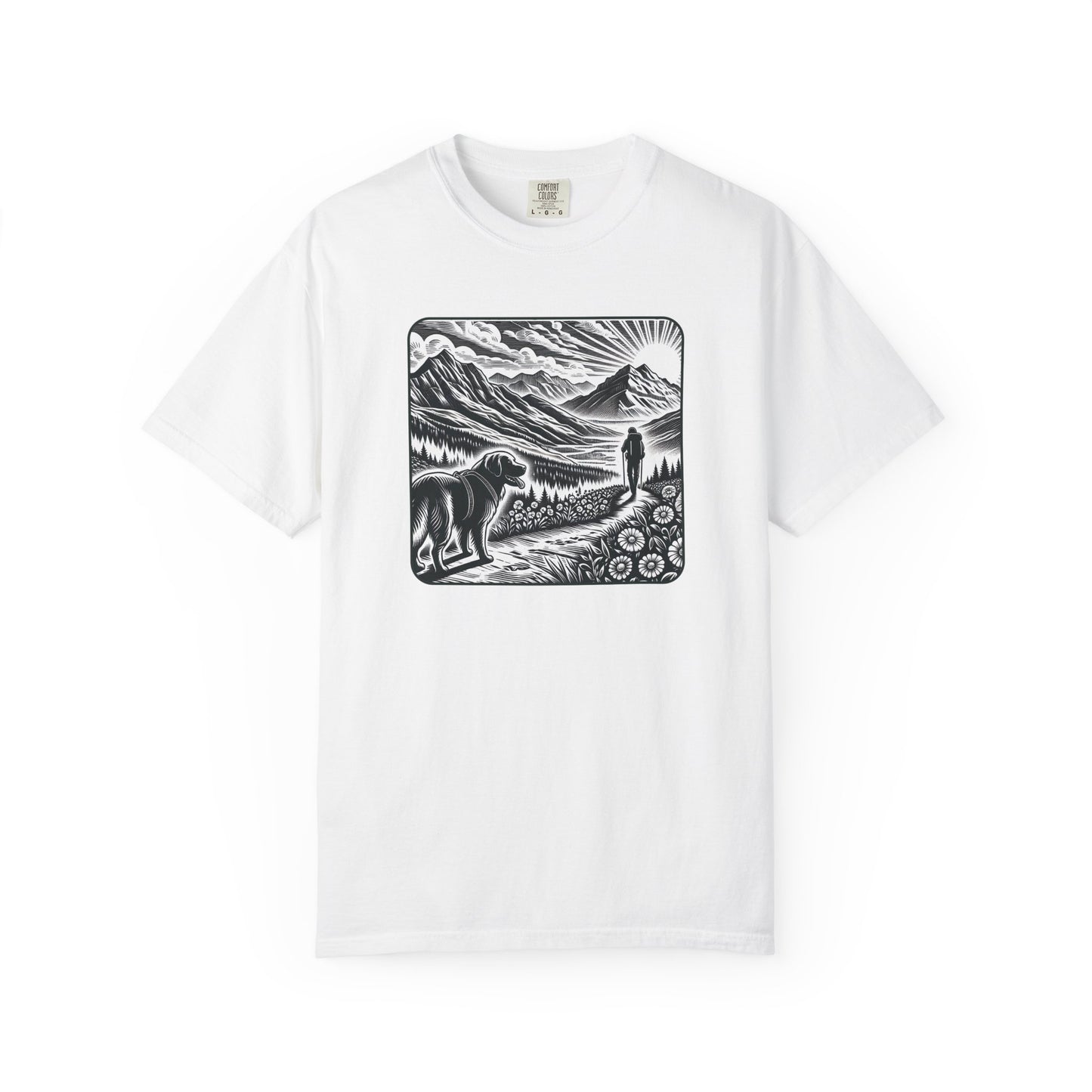 Hiker Unisex Garment-Dyed T-Shirt with Nature Design - Perfect for Outdoor Lovers