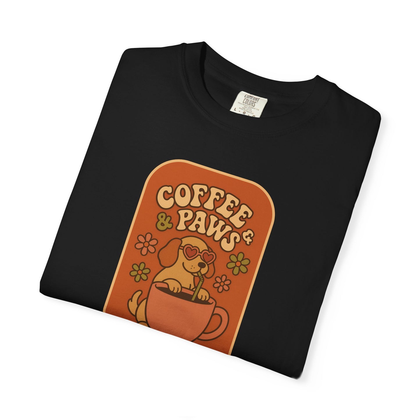 Coffee Paws Unisex T-shirt - Perfect for Dog Lovers, Casual Wear, Gift for Pet Owners, Cozy Vibe, Every Day Wear