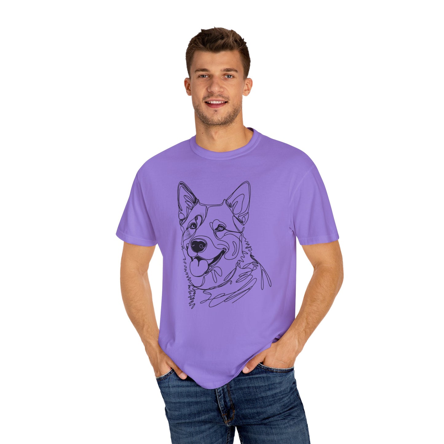🖤 True Grit – Blue Heeler Line Art Tee
