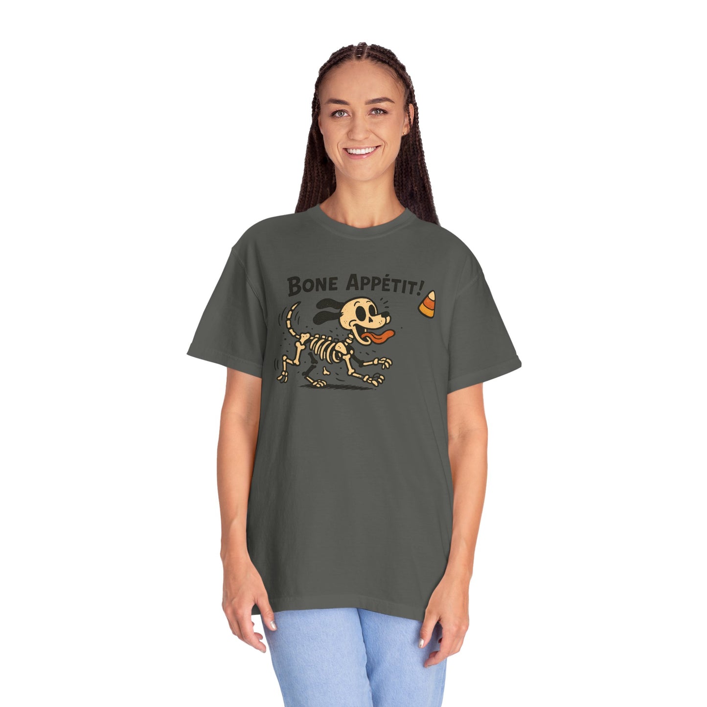 Funny Dog Skeleton T-shirt, Halloween Humor Shirt, Gift for Pet Lovers, Casual Tee, Unisex Vintage Style