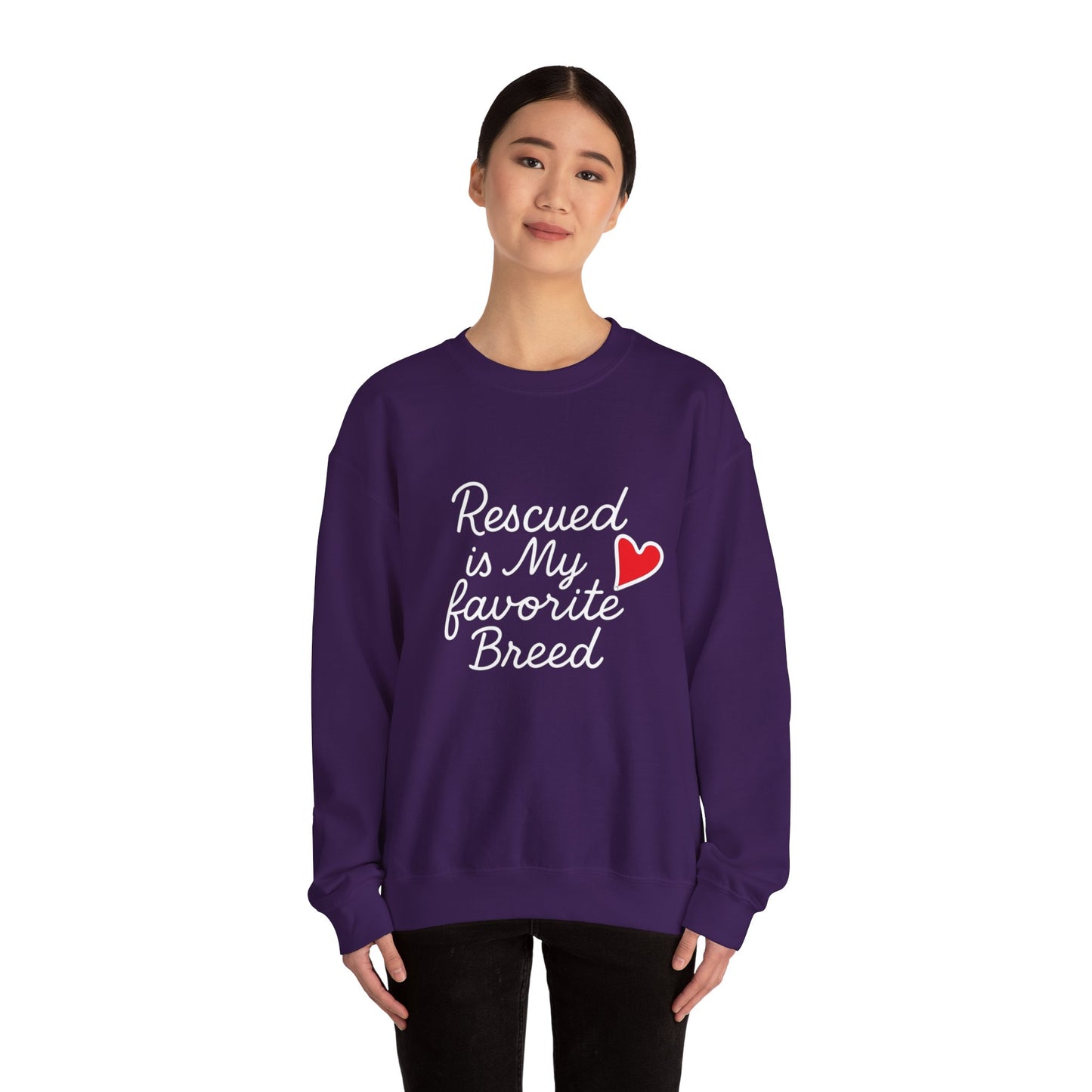❤️ Rescued Is My Favorite Breed – Cozy Statement Sweatshirt