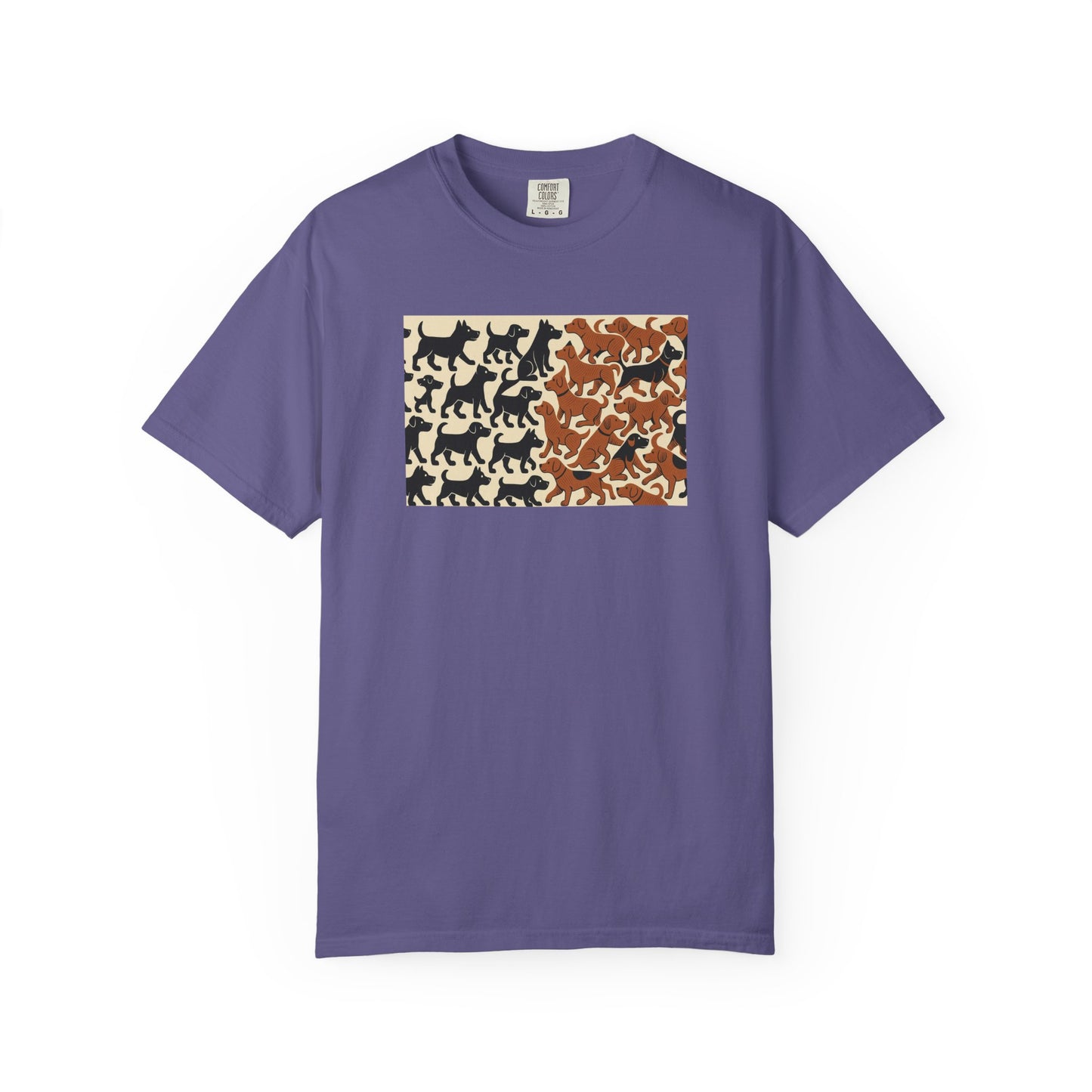 Vintage Dog Print Unisex T-Shirt - Casual Wear for Animal Lovers