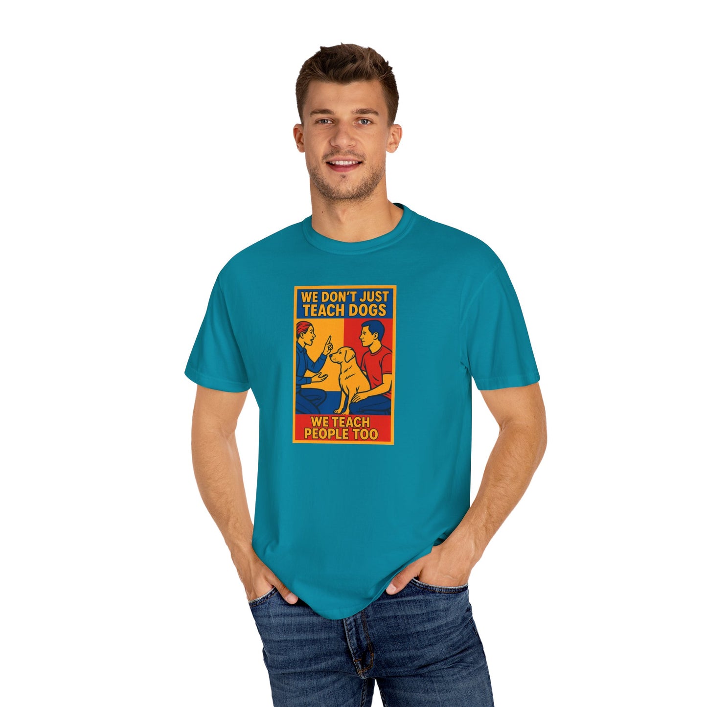 Teach Love Unisex T-shirt | Dog Training Humor Tee, Pet Lover Gift, Casual Wear, Funny Animal Shirt, Teacher Appreciation