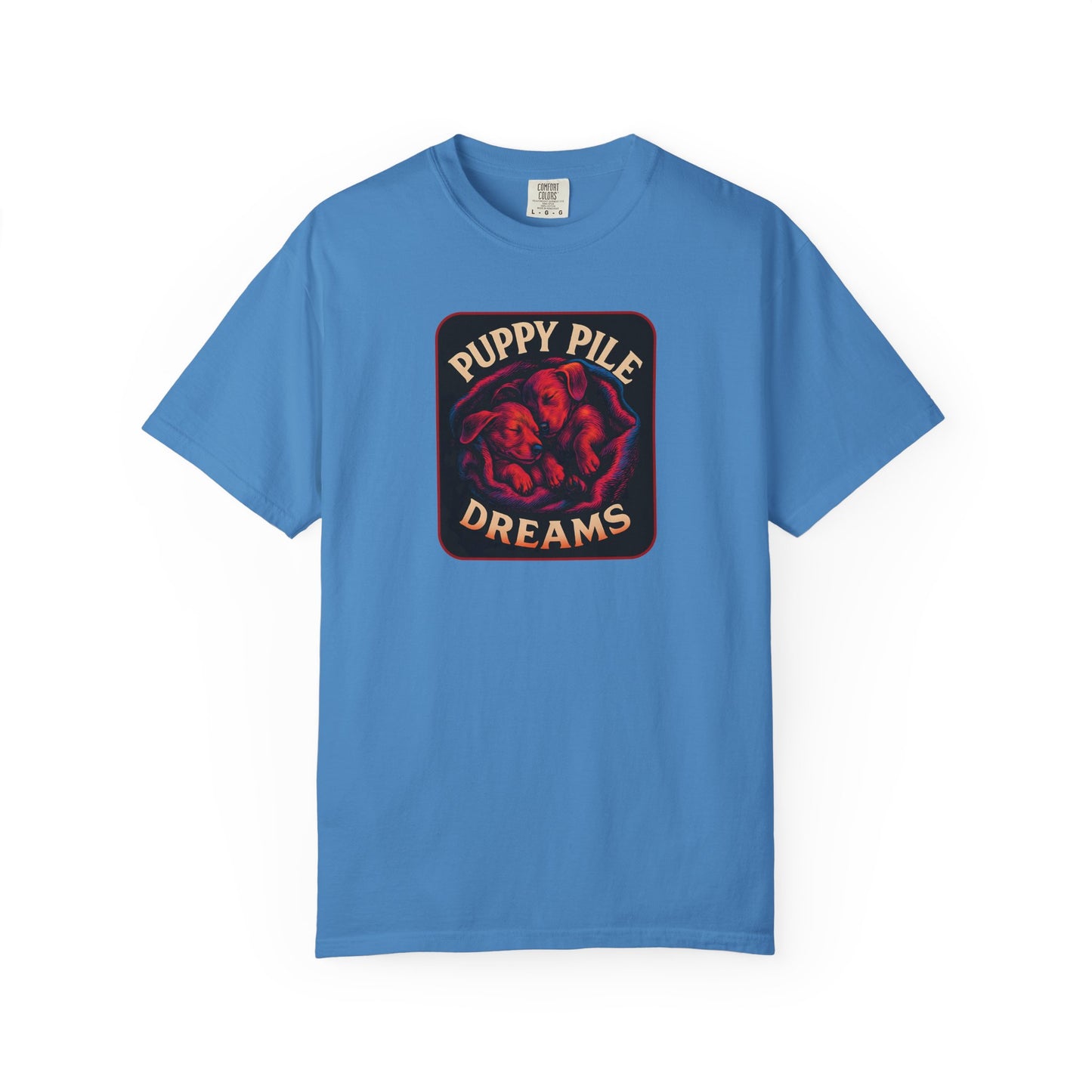 Puppy Pile Dreams T-Shirt, Unisex Tee, Dog Lover Gift, Casual Wear, Comfortable Cotton Shirt, Fun Animal Graphic Tee