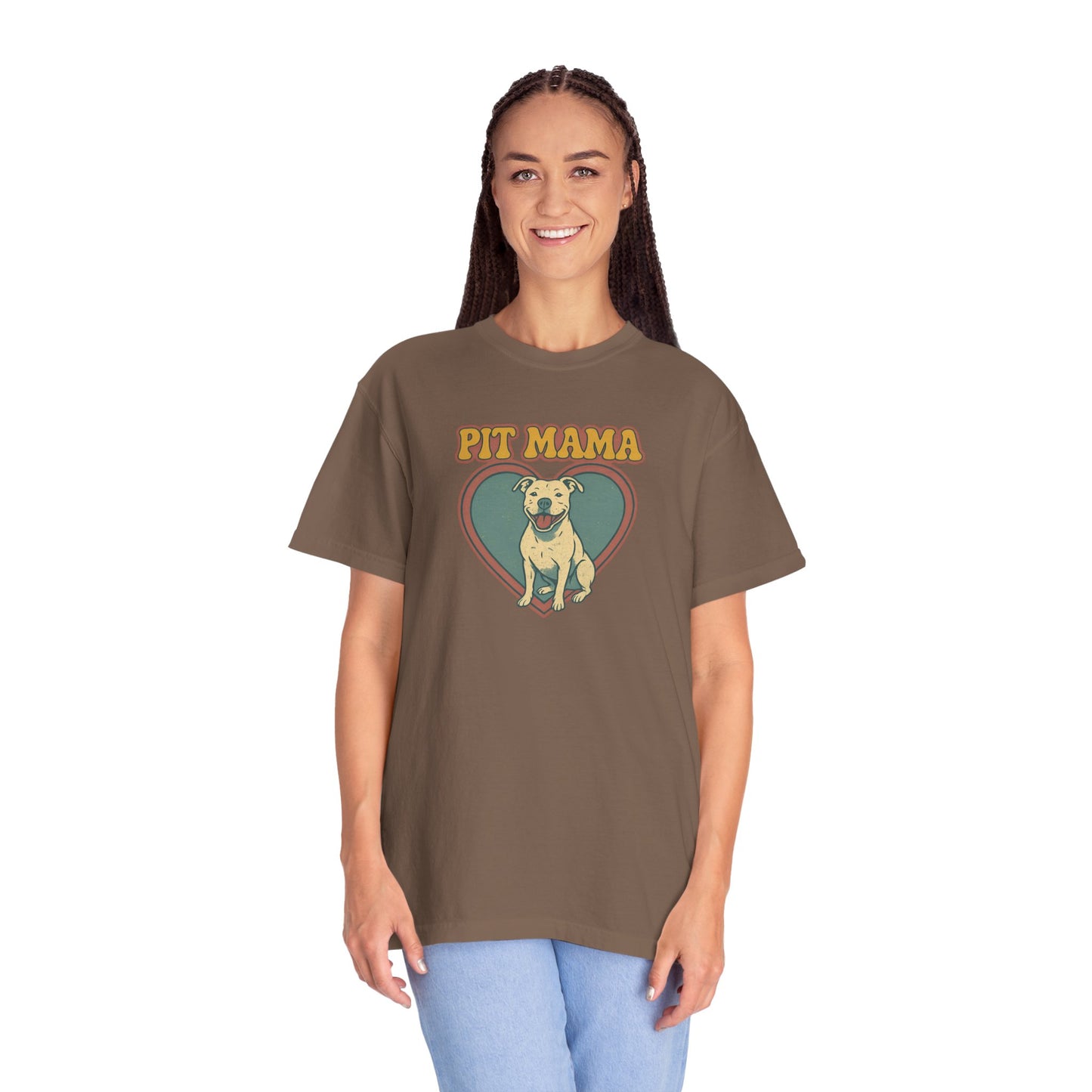 Pit Mama Unisex T-Shirt - Perfect Gift for Dog Lovers, Pet Owners, Animal Rescue Advocates, Dog Mom Apparel