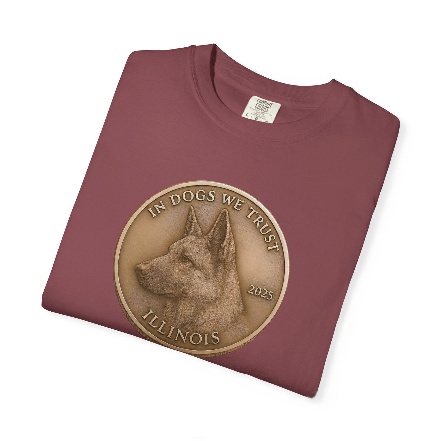 Illinois State Coin T-Shirt Collection - Proud Dog Breed Illustrations
