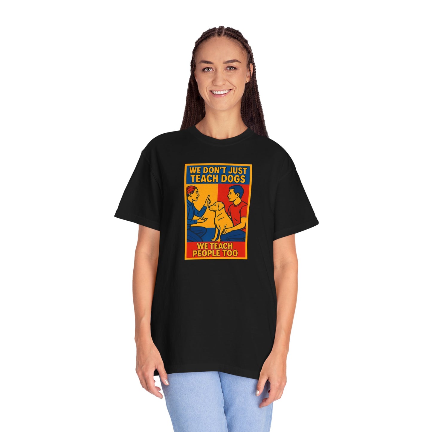 Teach Love Unisex T-shirt | Dog Training Humor Tee, Pet Lover Gift, Casual Wear, Funny Animal Shirt, Teacher Appreciation