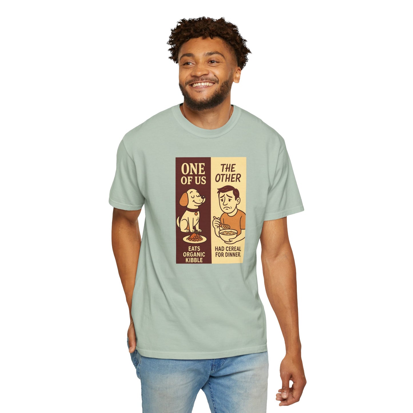 Organic Kibble T-Shirt, Funny Pet Lover Tee, Casual Unisex Apparel, Dog and Cat Humor, Gift for Animal Lovers