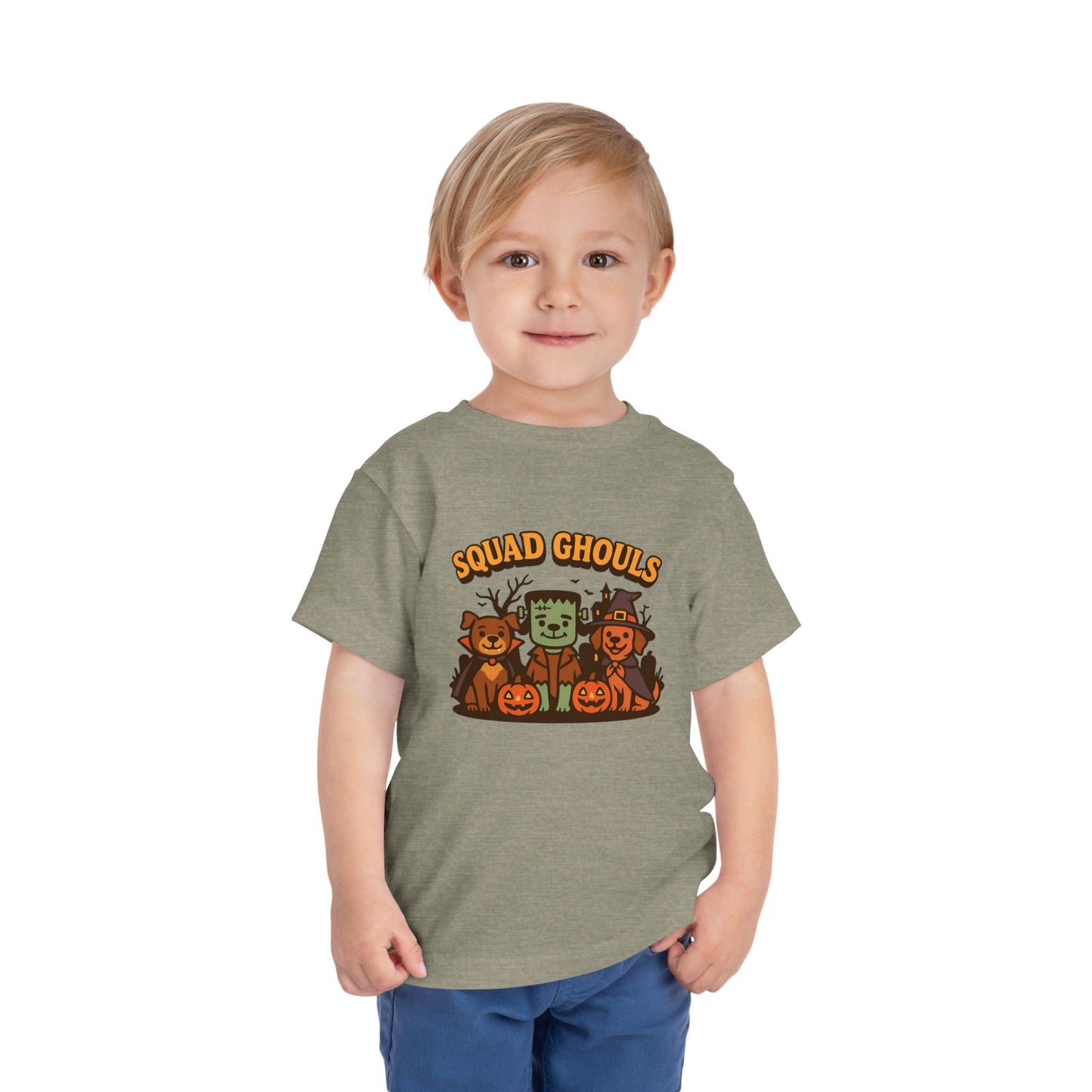Halloween Squad Ghouls Toddler Tee, Cute Spooky Shirt for Kids, Halloween Costume Top, Trick or Treat Tee, Fall Celebration Outfit