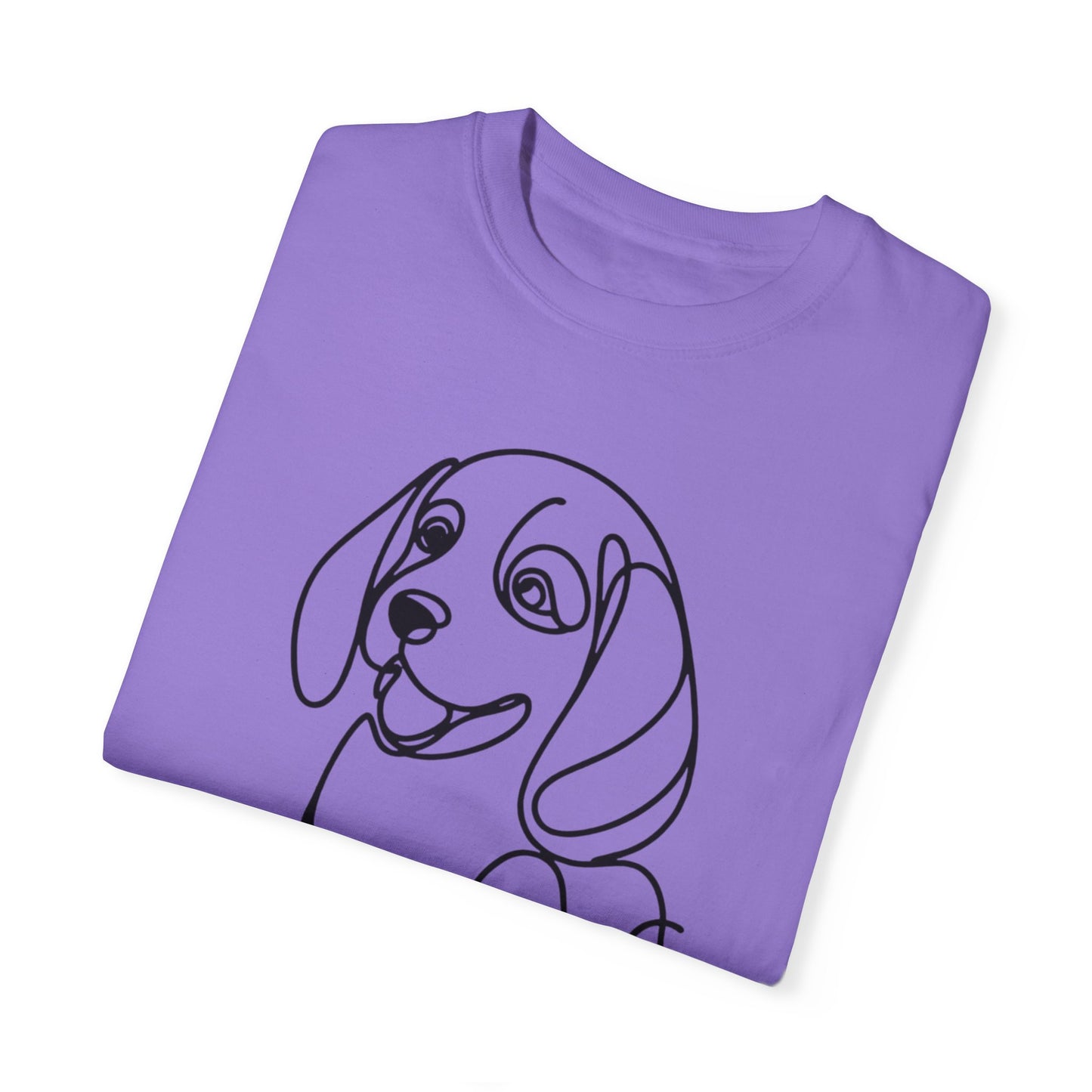I๐ถ Nose First โ Minimalist Beagle Line Art Tee - Cute Dog Line Art Unisex T-Shirt