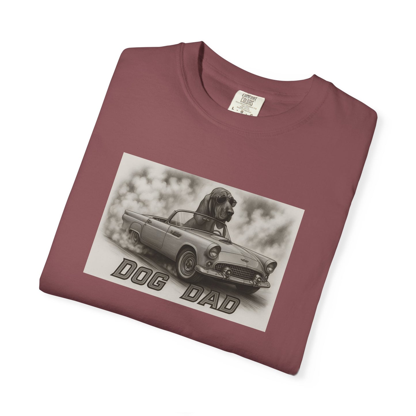 Dog Dad - Bloodhound - Cool Dogs in Cool Cars T-Shirt Collection | Funny Dog Lover Apparel for Men