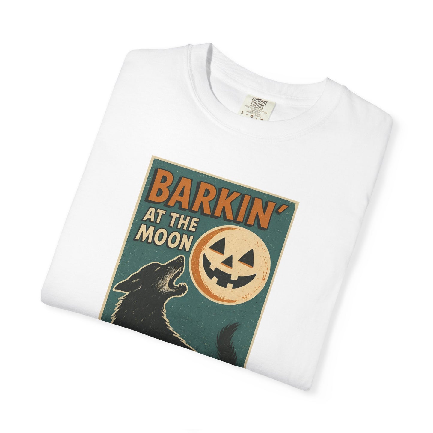 Spooky Howling Dog T-Shirt | Halloween Shirt | Mens Unisex Tee | Halloween Costume | Dog Lover Apparel | Barkin' at the Moon Tee
