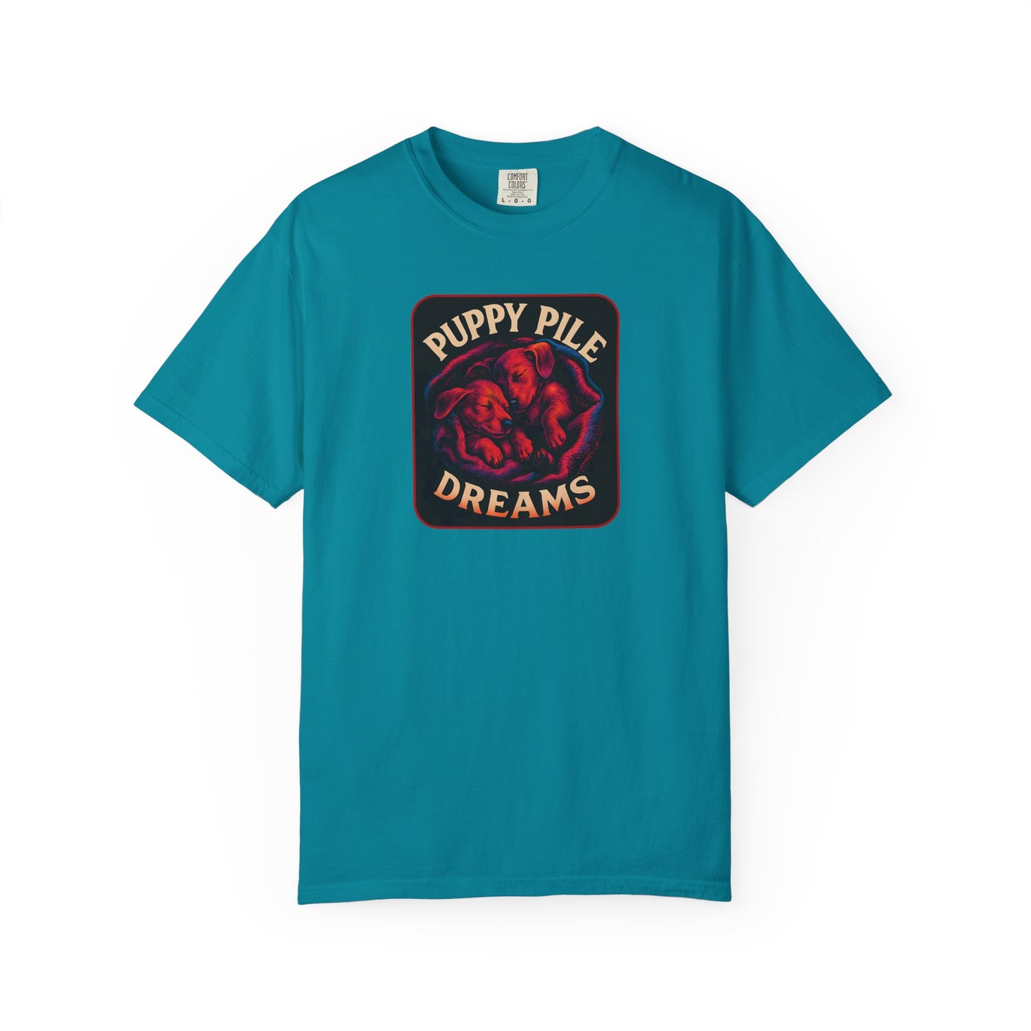 Puppy Pile Dreams T-Shirt, Unisex Tee, Dog Lover Gift, Casual Wear, Comfortable Cotton Shirt, Fun Animal Graphic Tee