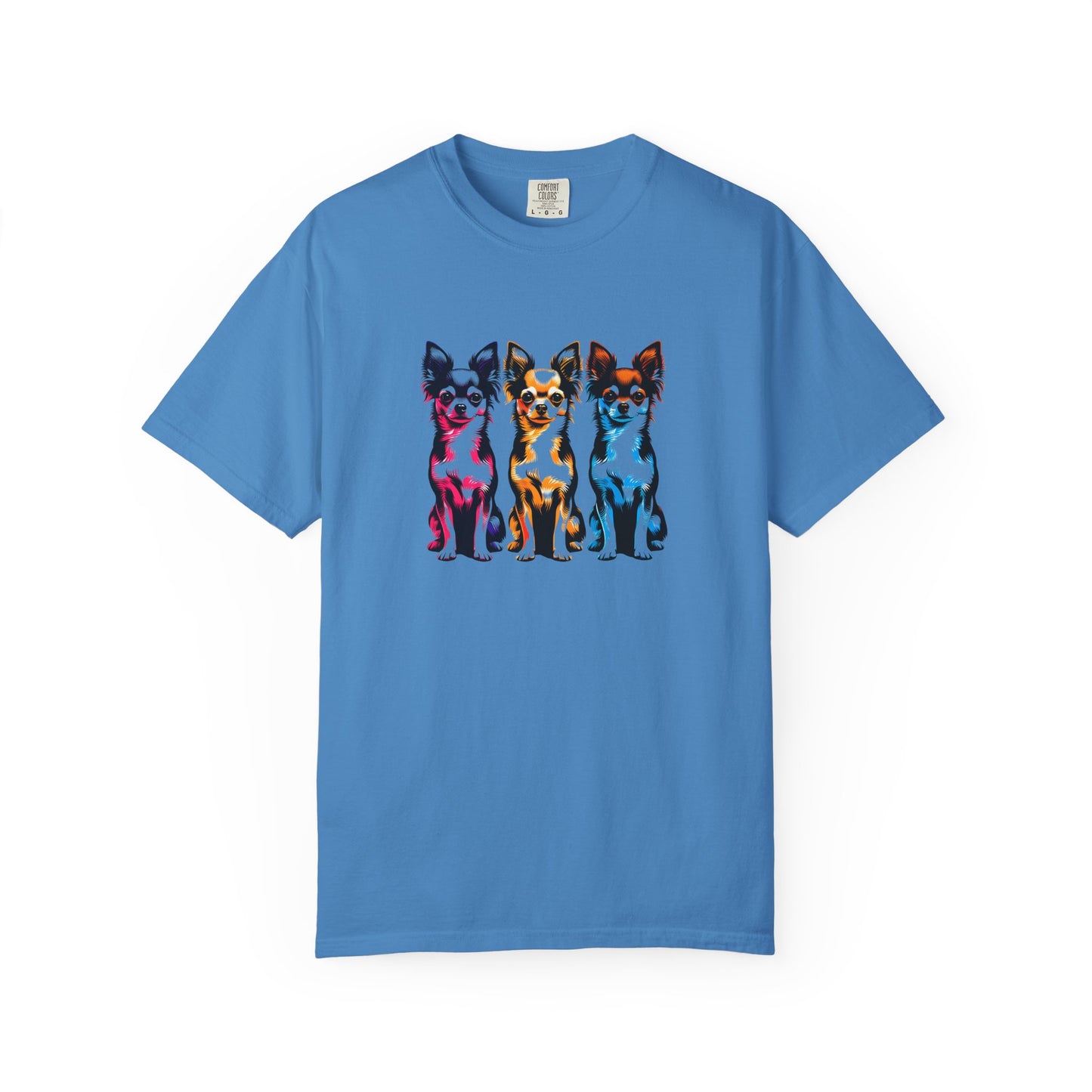 Colorful Chihuahua T-Shirt - Fun & Stylish Unisex Garment-Dyed Tee