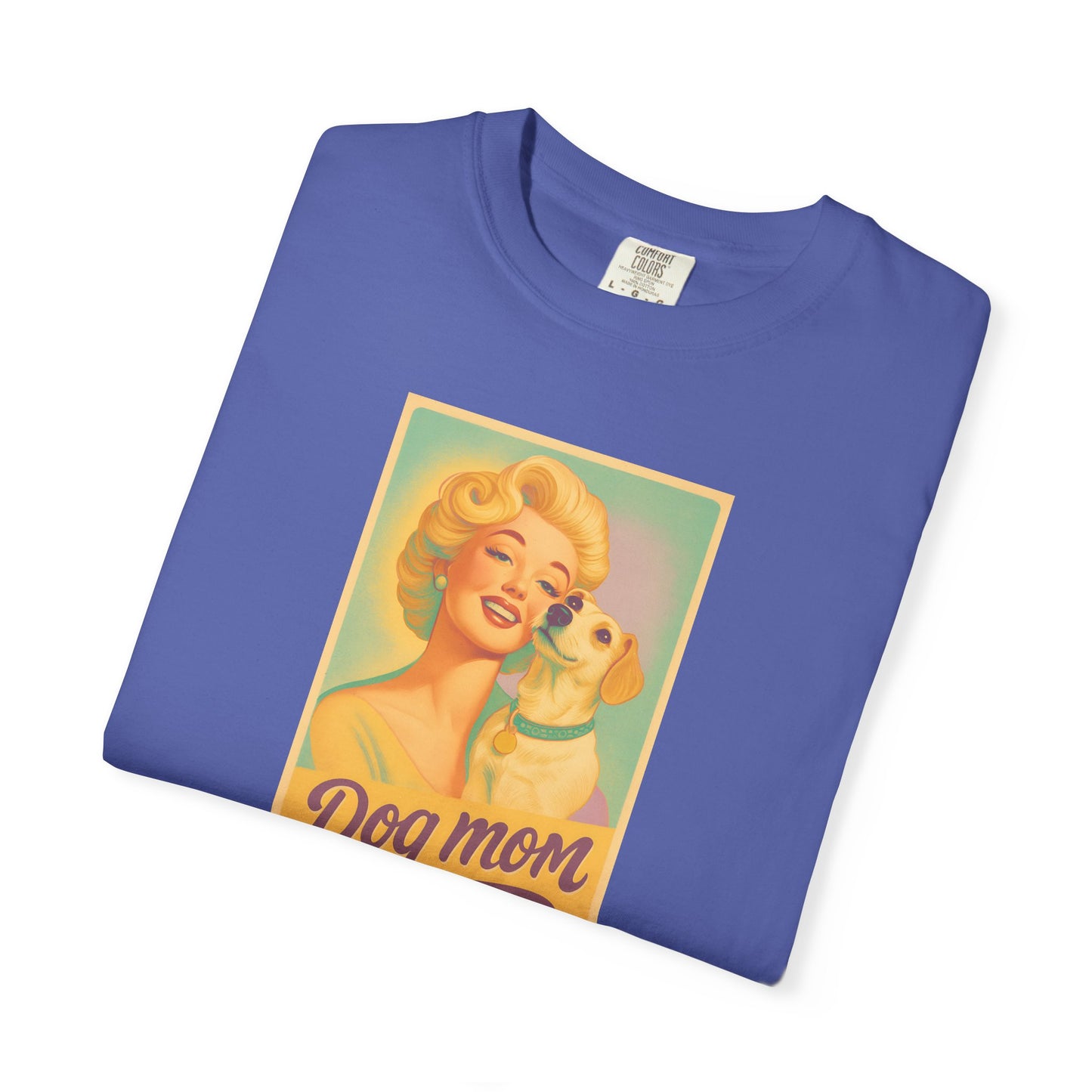Vintage Dog Mom T-shirt - Unisex Garment-Dyed Tee for Dog Lovers