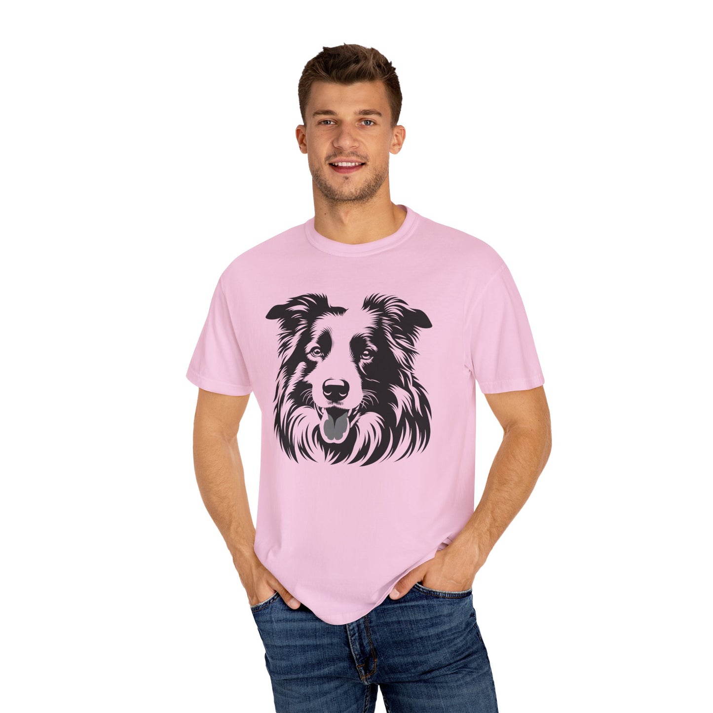 🖤 The Classic Collie – B/W Art Border Collie Tee - Perfect Gift for Dog Lovers
