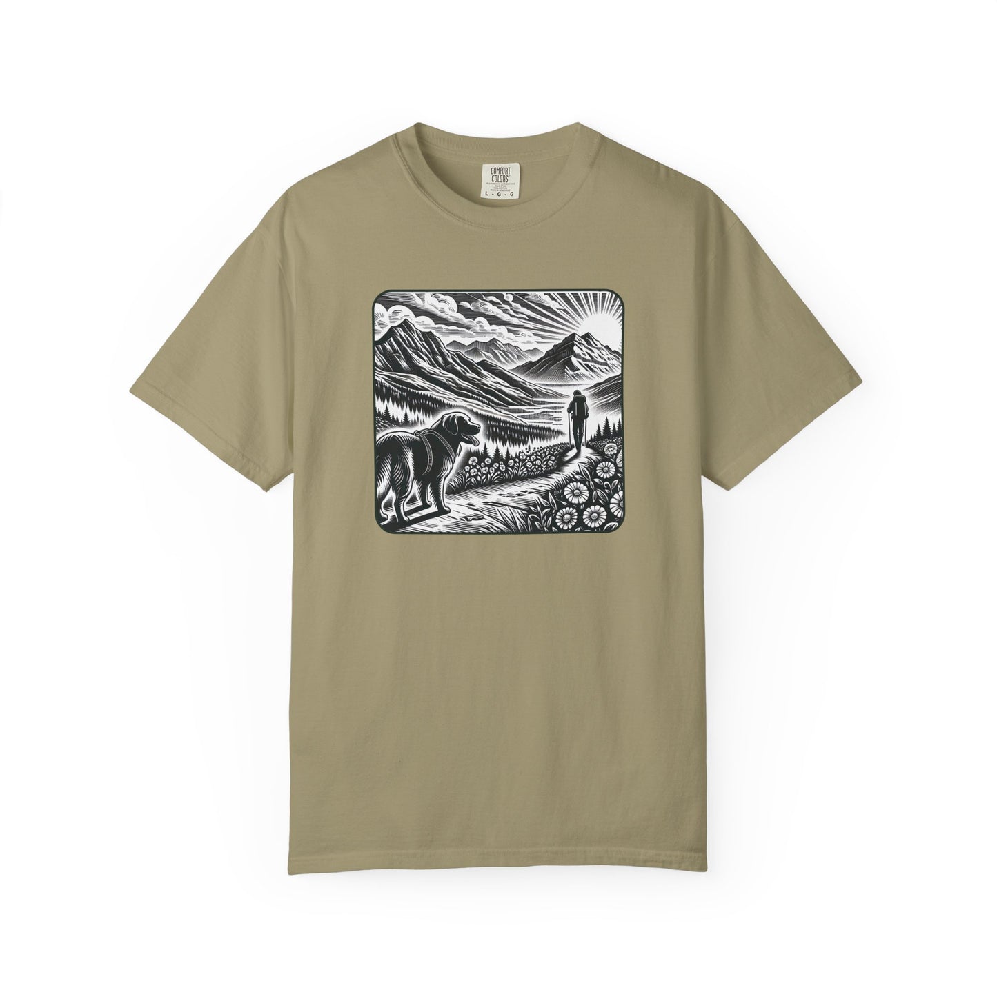 Hiker Unisex Garment-Dyed T-Shirt with Nature Design - Perfect for Outdoor Lovers