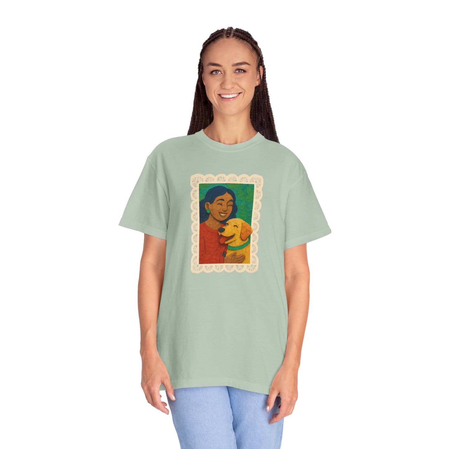 Dog Mom T-shirt - Unisex Garment-Dyed Tee for Dog Lovers