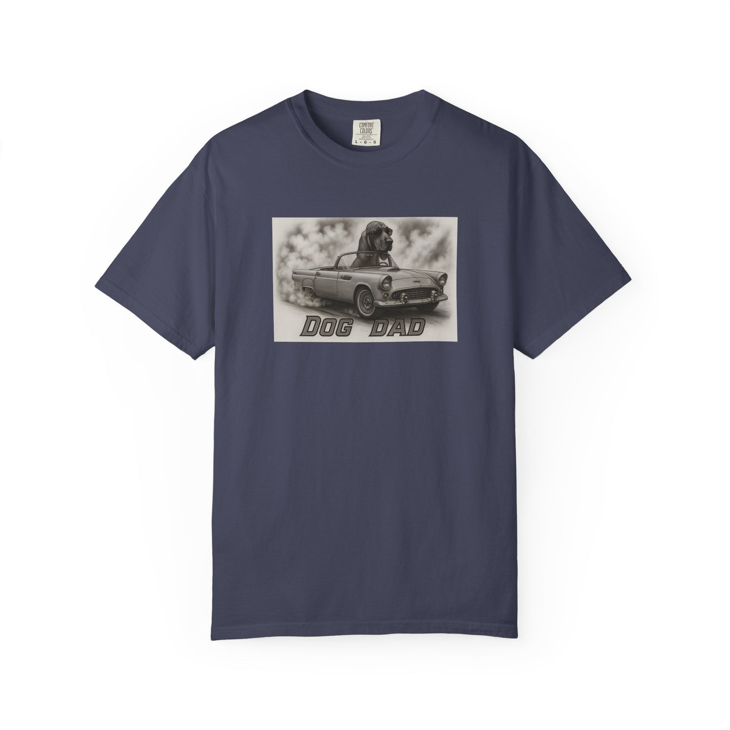 Dog Dad - Bloodhound - Cool Dogs in Cool Cars T-Shirt Collection | Funny Dog Lover Apparel for Men