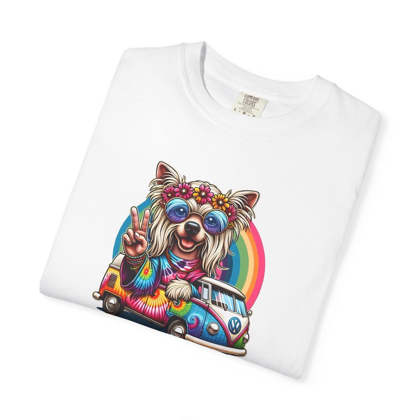 Hippie Chinese Crested Tie-Dye T-shirt
