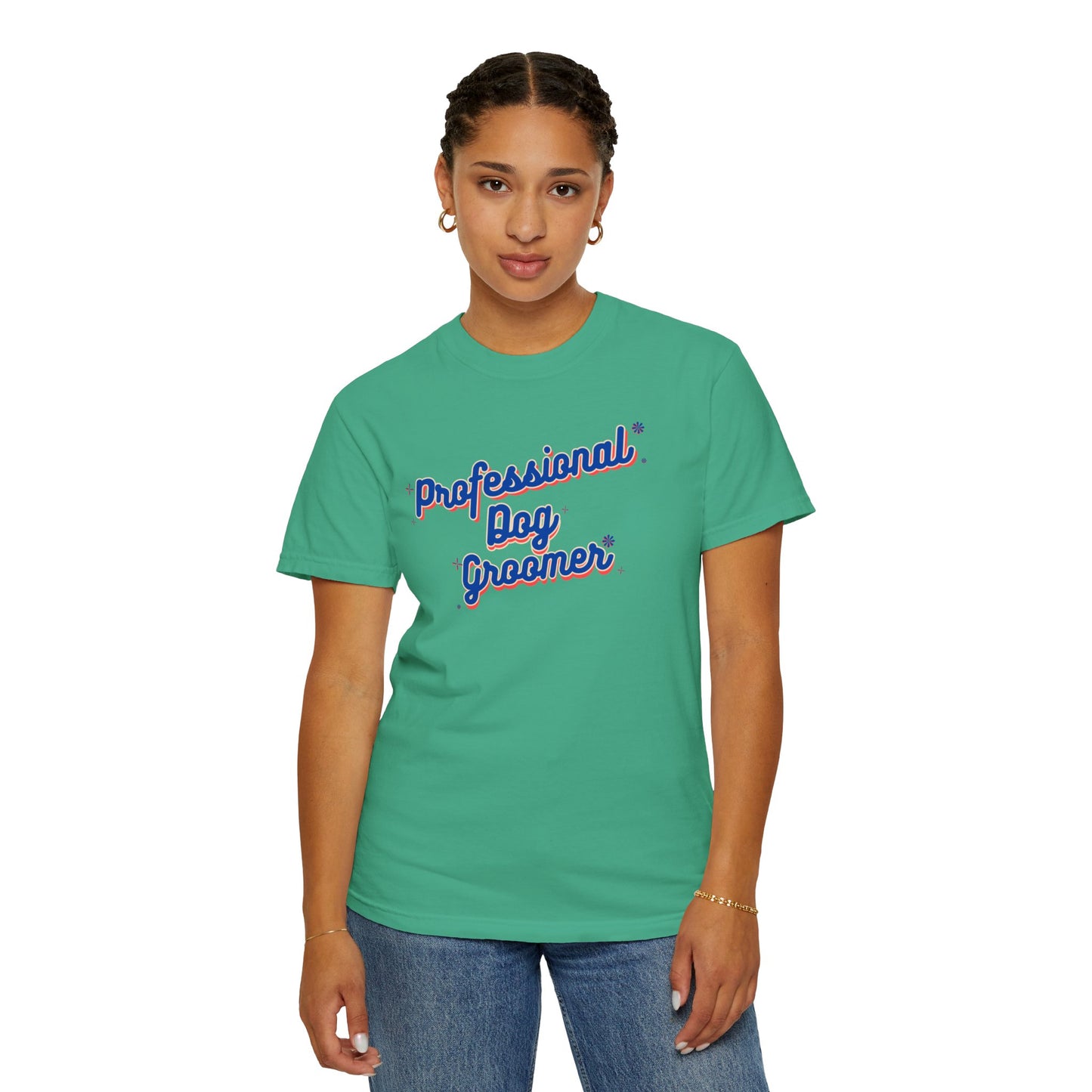 Professional Dog Groomer T-Shirt - Unisex Garment-Dyed Tee for Dog Lovers and Groomers
